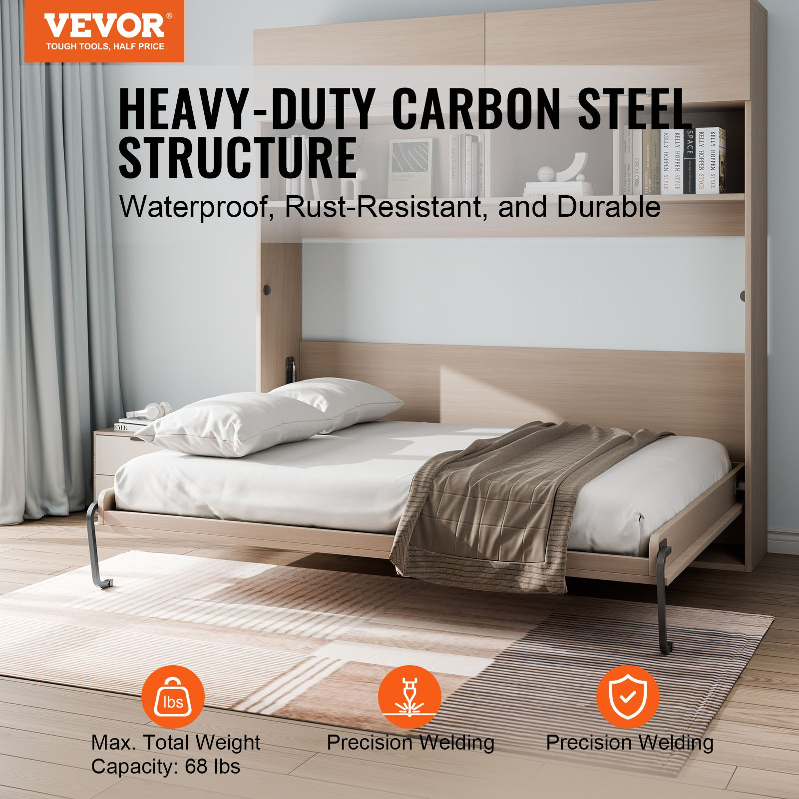 Murphy Bed Kit, Full Size, Easy to Build