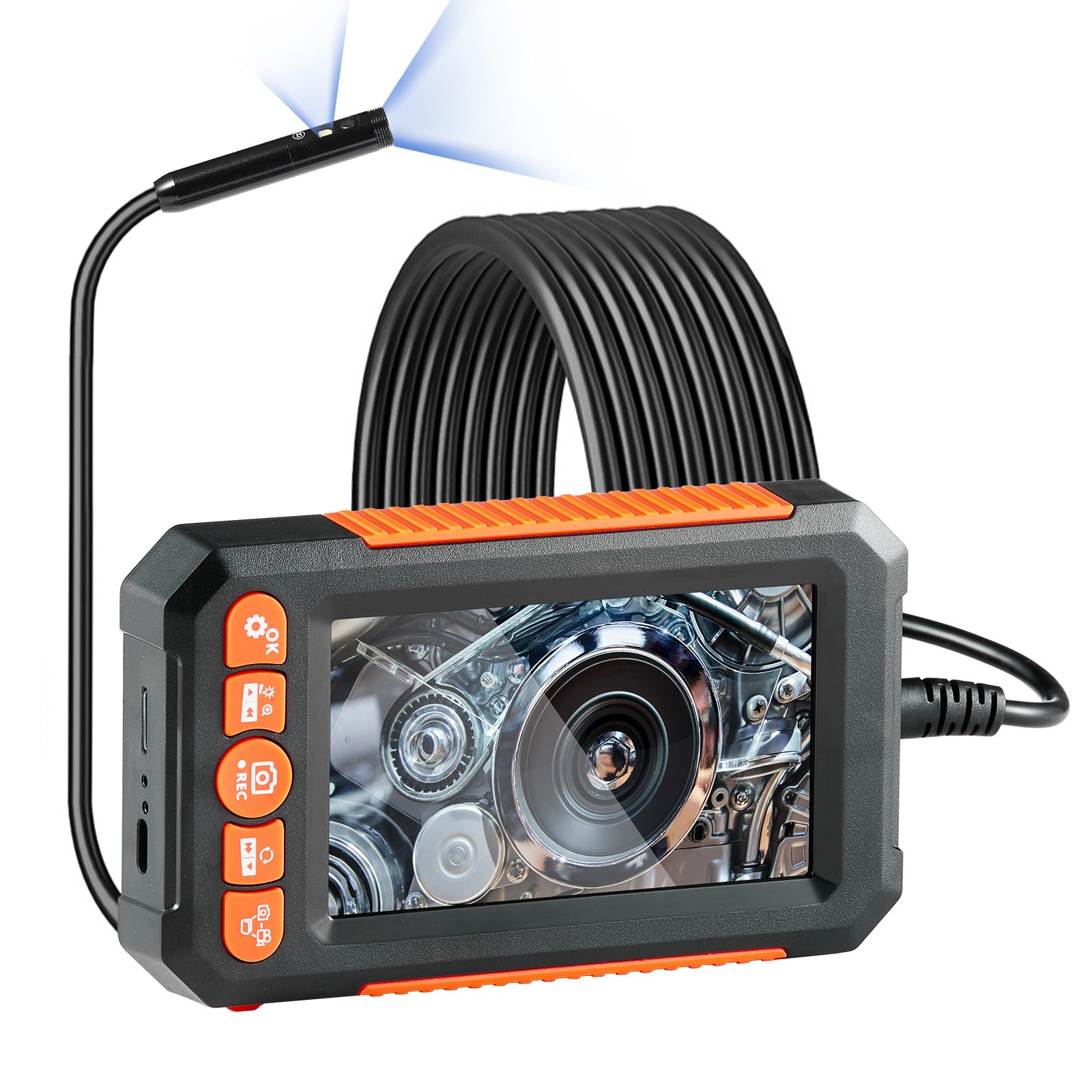 Cámara endoscópica VEVOR con luces boroscopio de doble lente cable de 16,4 pies pantalla de 4,3" - Imagen 10 de 10