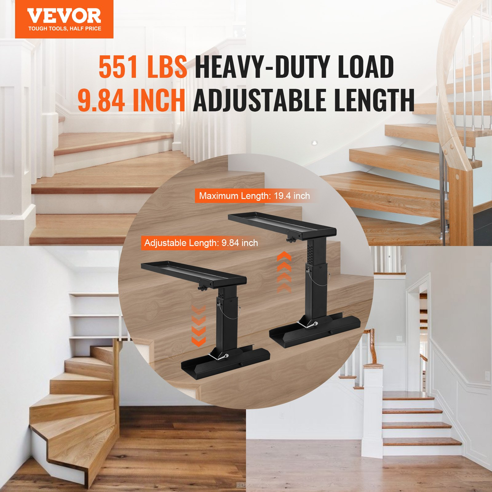 VEVOR Ladder Levler 23.4 L x 11.4-18 in H Support Surface Folding Stabilizer