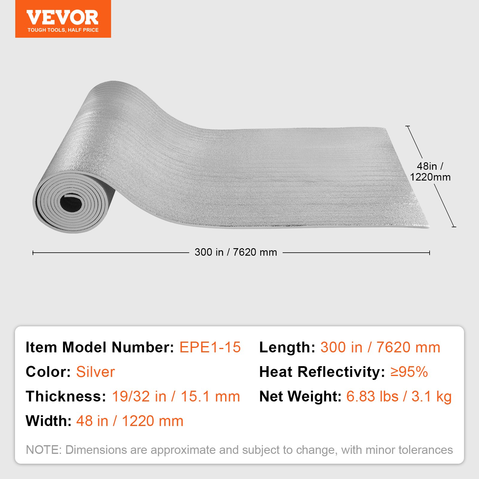 Double Reflective Insulation Roll, Thermal Insulation Roll for Window RV Roof