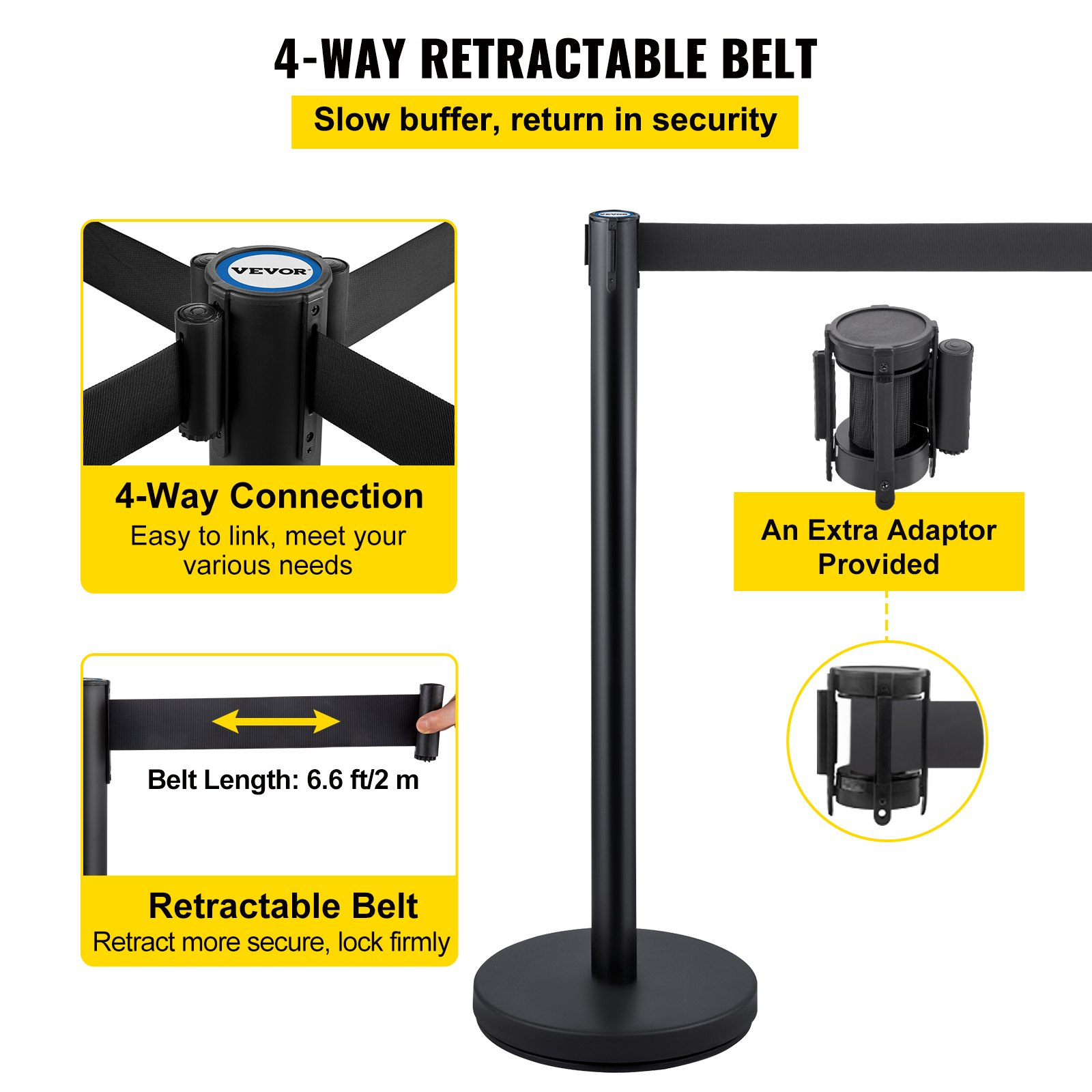 Crowd Control Stanchions, Easy Assembly