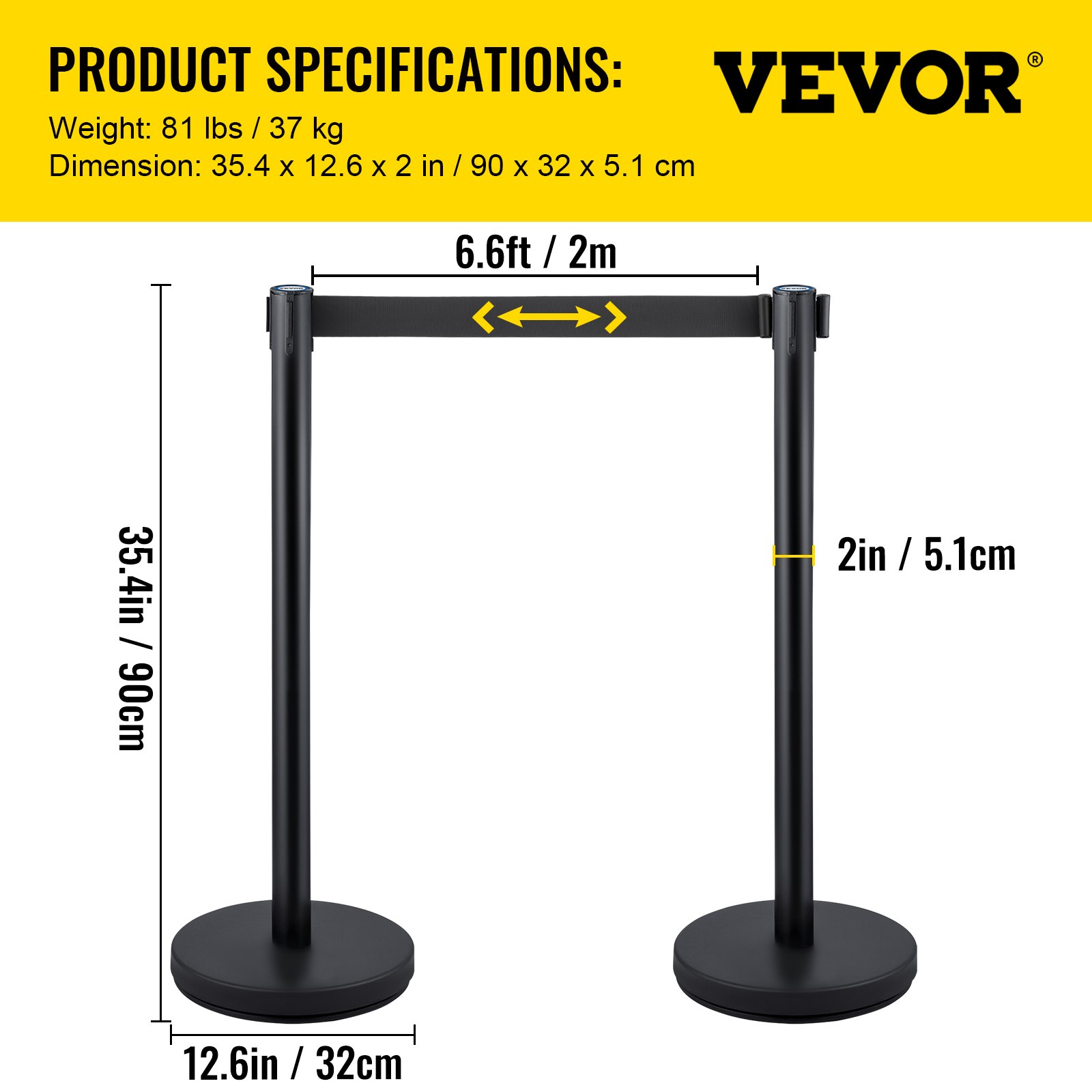 Crowd Control Stanchions, Easy Assembly