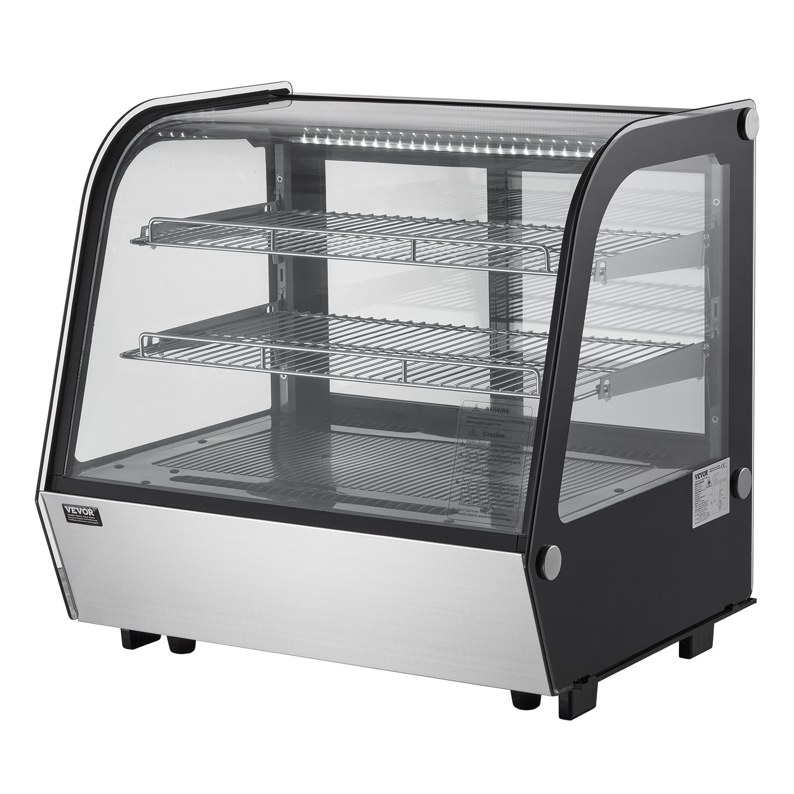 Refrigerated Display Case 4.2 Cu Ft 2 Tier Countertop Pastry Cooler
