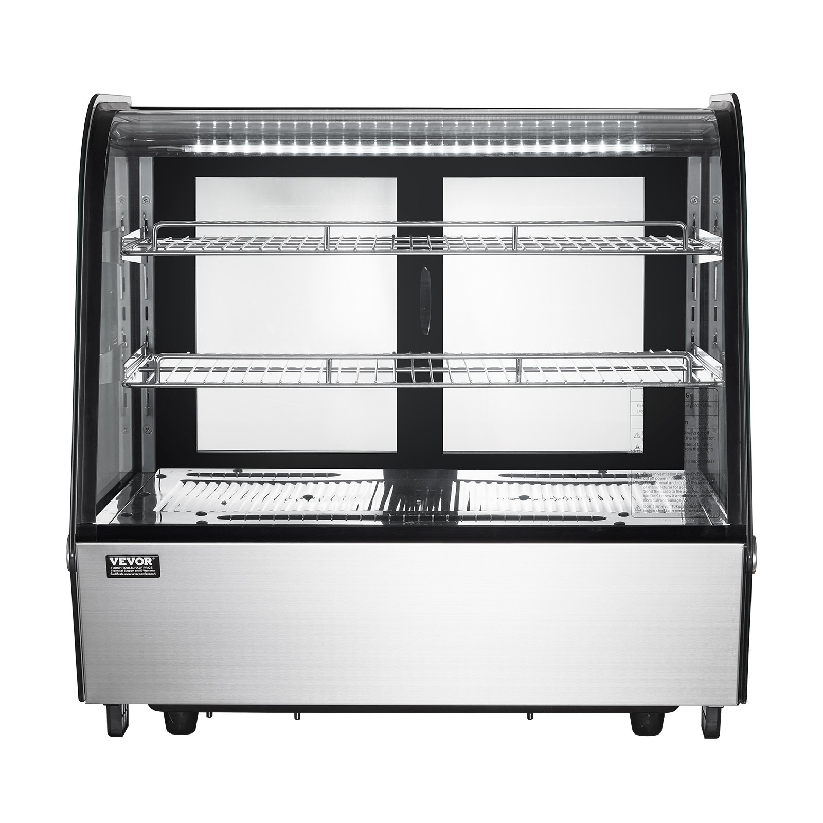 Refrigerated Display Case 4.2 Cu Ft 2 Tier Countertop Pastry Cooler