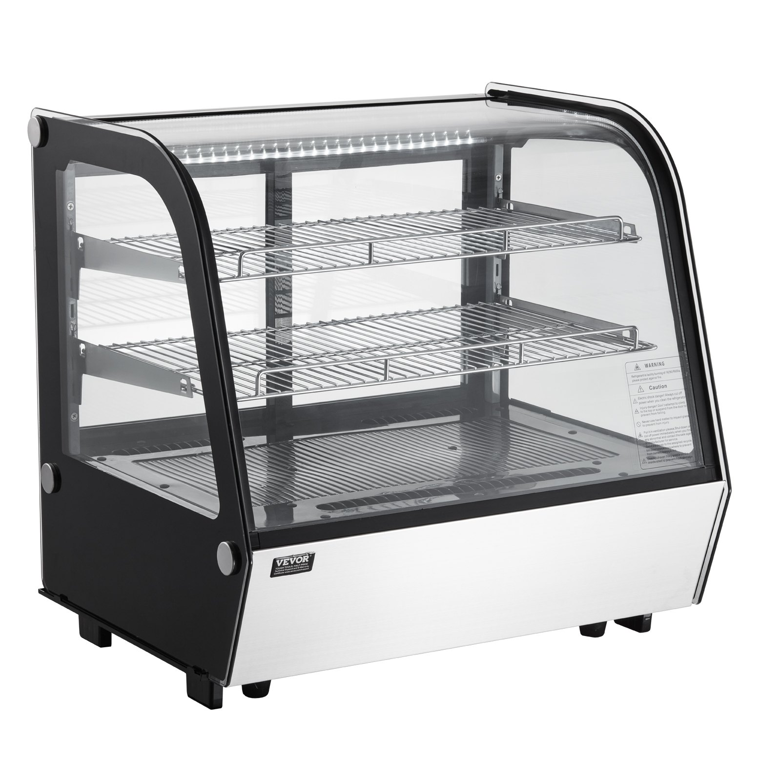 Refrigerated Display Case 4.2 Cu Ft 2 Tier Countertop Pastry Cooler