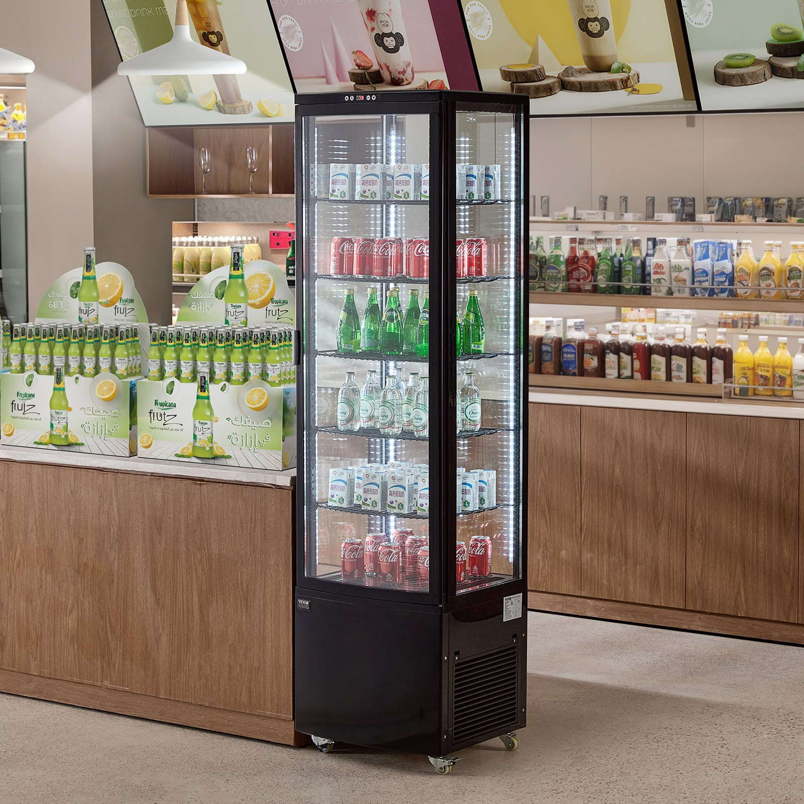 Refrigerated Display Case 9.8 Cu Ft 5 Tier Commercial Pastry Cooler