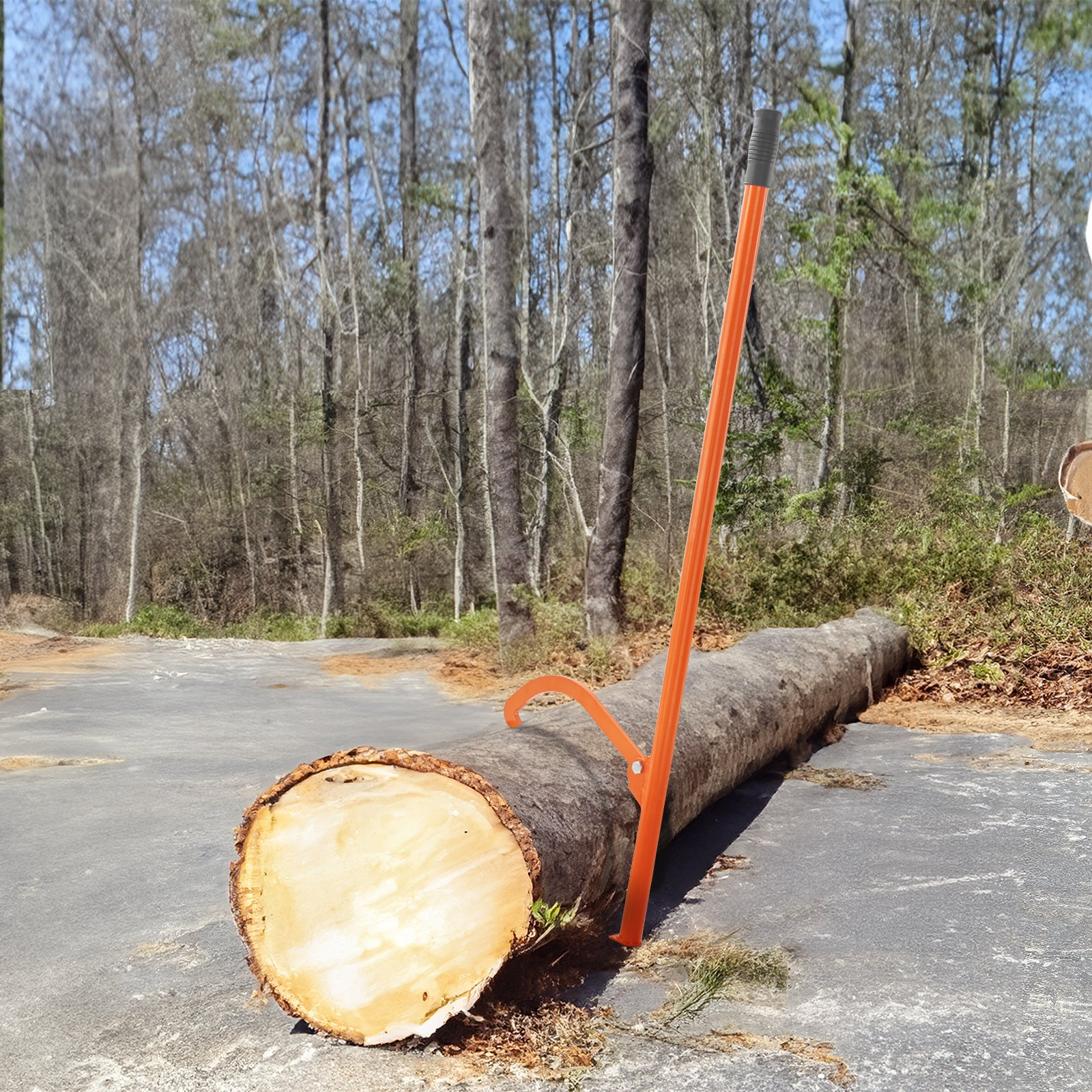 46.5" Cant Hook Log Roller Timber Jack Heavy Duty Steel Log Lifter Tool