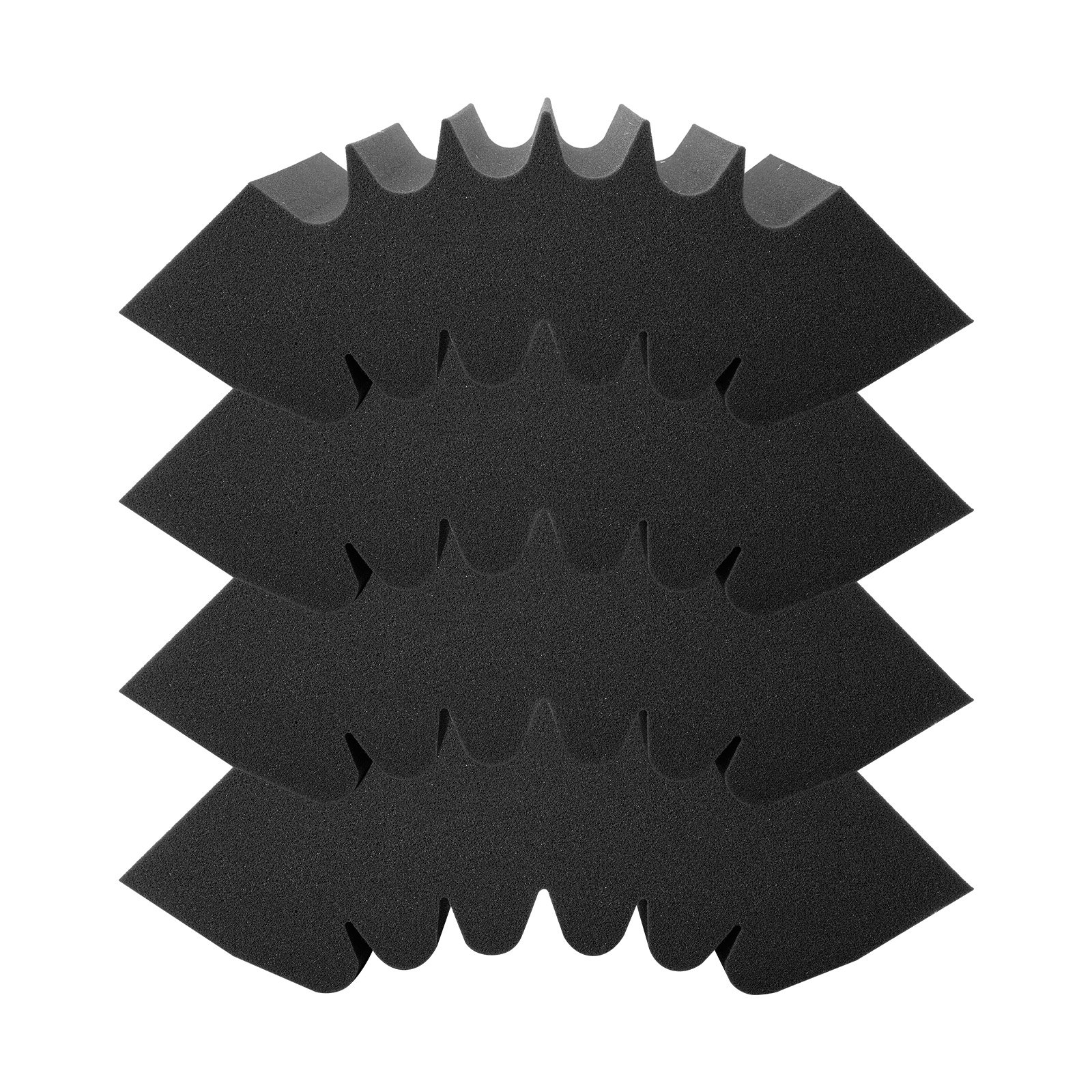 VEVOR Acoustic Foam Panels 4 Pack 16.5 x 6.3 x 12 in Adhesive for Wall Ceiling - Picture 8 of 10