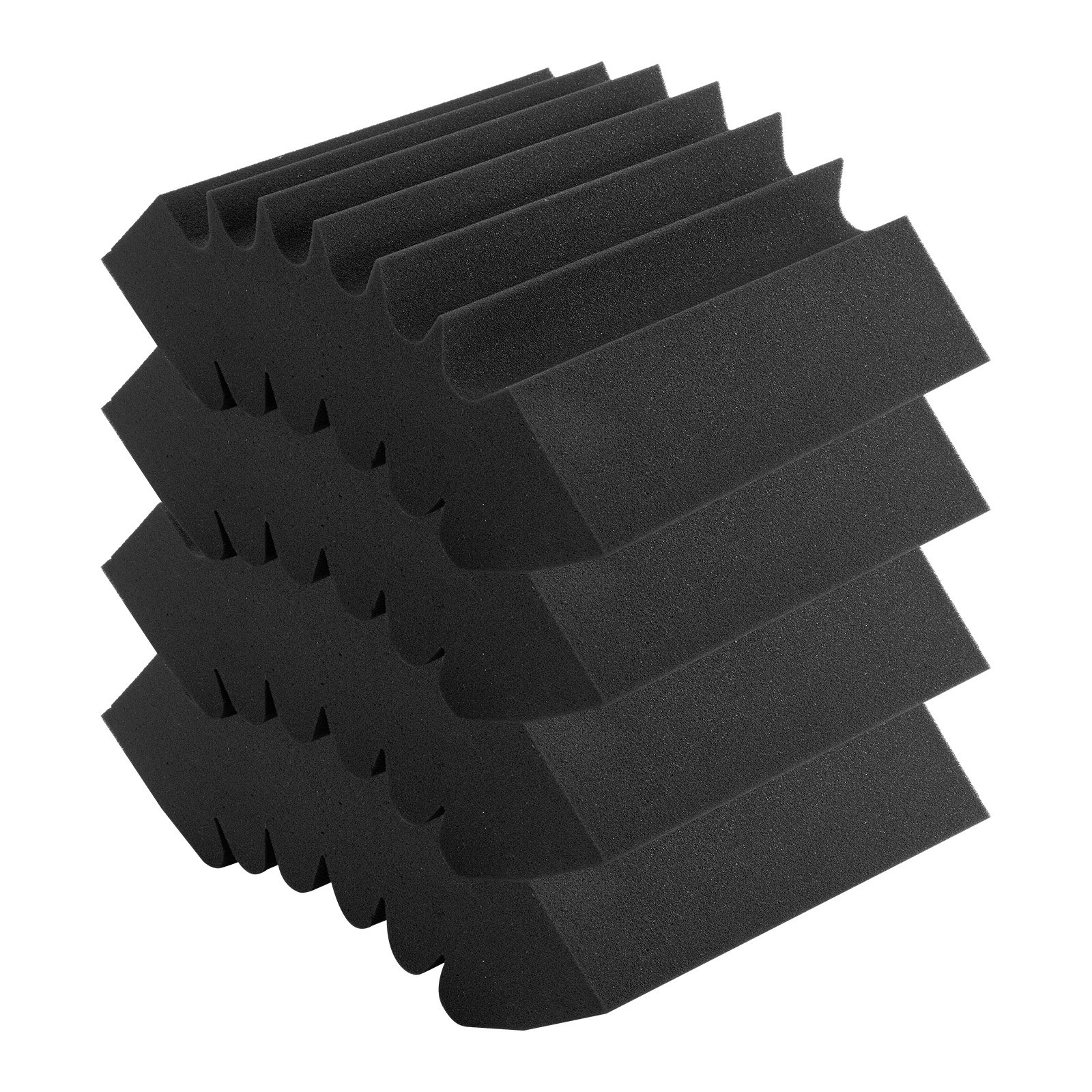 VEVOR Acoustic Foam Panels 4 Pack 16.5 x 6.3 x 12 in Adhesive for Wall Ceiling - Picture 9 of 10