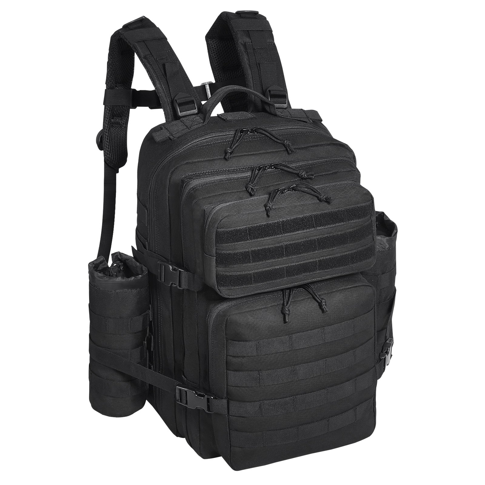 Taktischer Rucksack 45L Militärrucksack mit Molle Modus & 3 Fächern, Militär - Bild 9 von 10