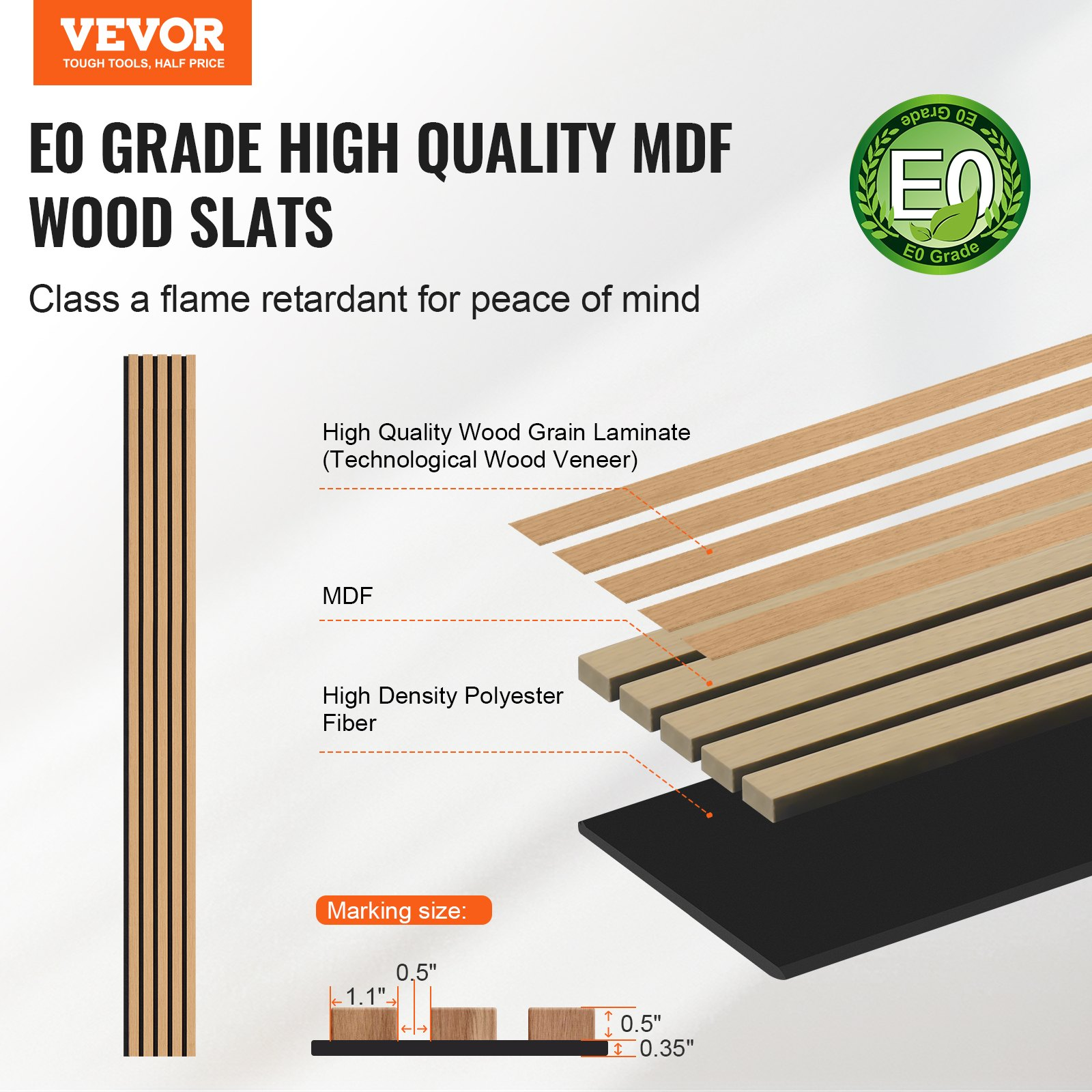 Wood Slat Acoustic Panels 7.9 x 94.5 inch for Modern Wall Decor Light Oak 4 PCS