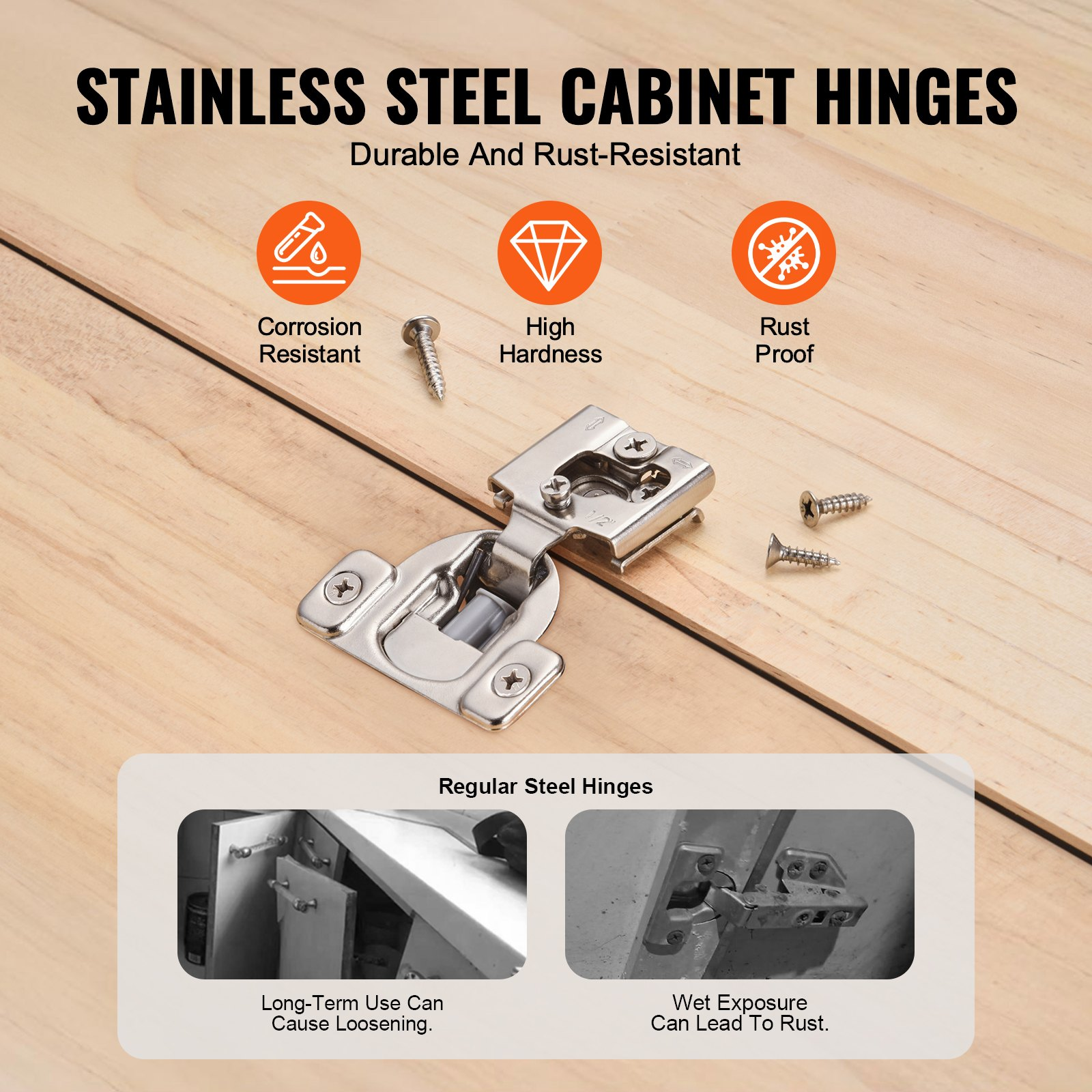 Cabinet Door Hinges 30 Packs Partial Overlay Soft Close for Framed Type