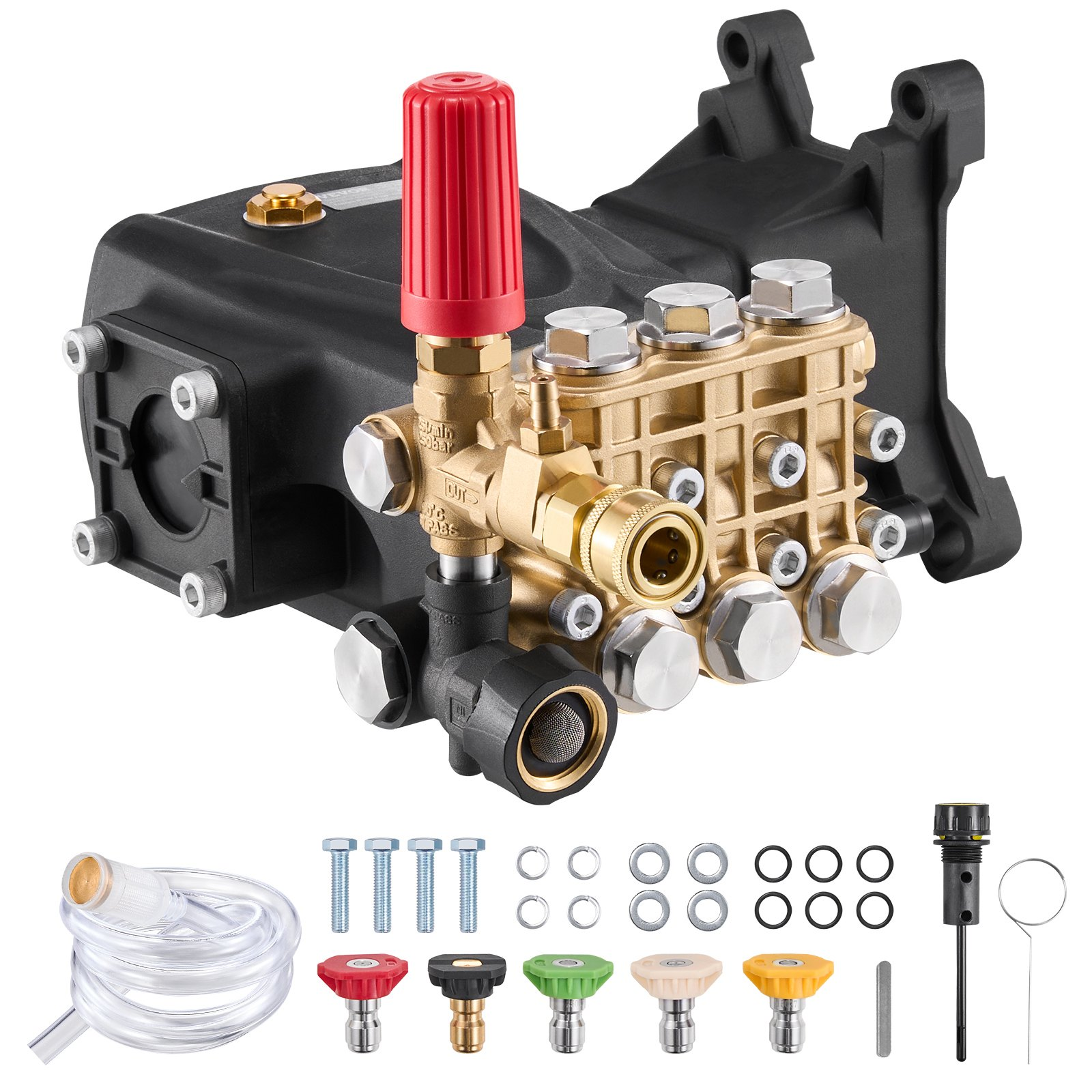 Pressure Washer Pump 1" Shaft Horizontal Triplex Plunger 4200 PSI 4.2GPM