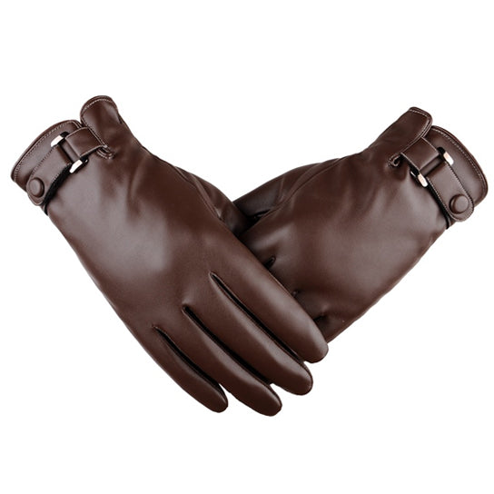 Autumn Warmth Stylish Vegan Leather Touch Smart Gloves - Picture 12 of 18