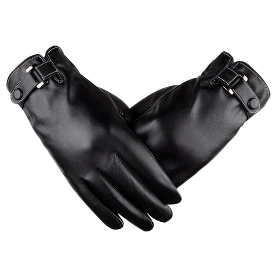 Autumn Warmth Stylish Vegan Leather Touch Smart Gloves - Picture 13 of 18