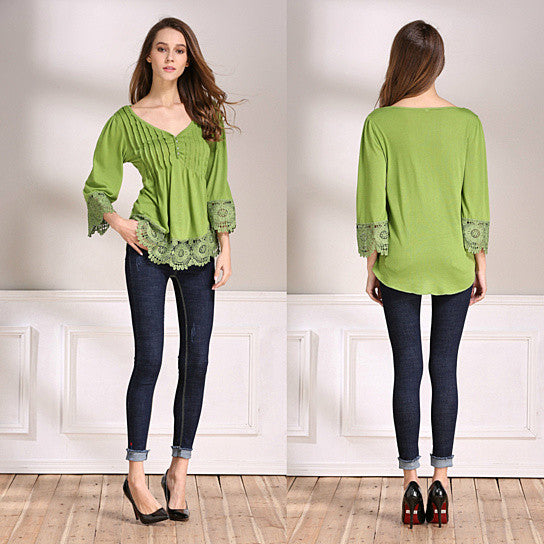 Explora Tops In Pretty Pintucks And Breezy Lace Details - Picture 2 of 11