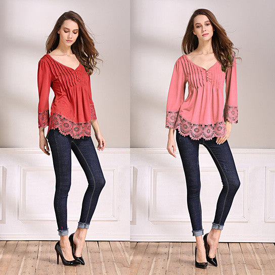 Explora Tops In Pretty Pintucks And Breezy Lace Details - Picture 5 of 11