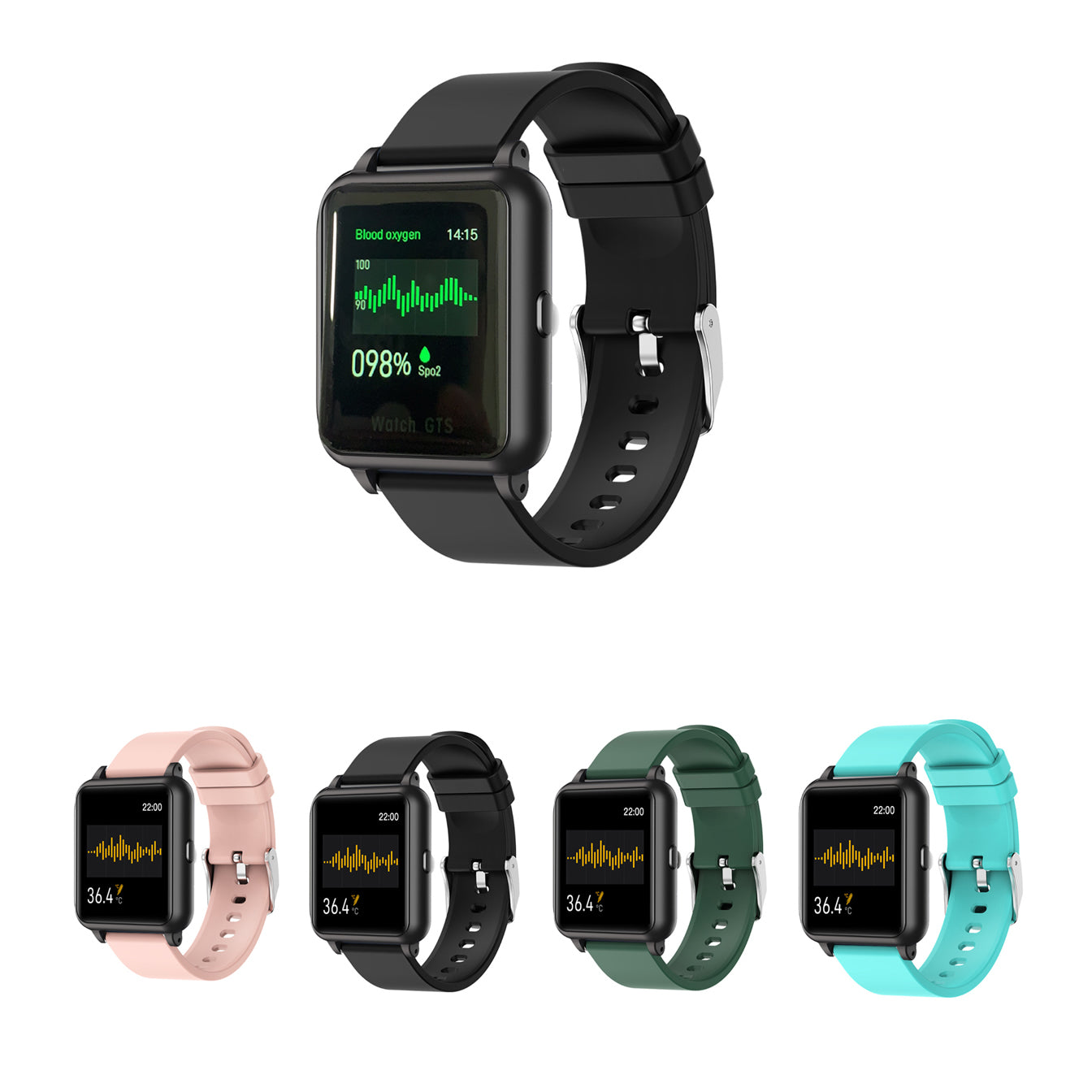 OXITEMP Smart Watch With Live Oximeter, Thermometer And Pulse Monitor With Activ