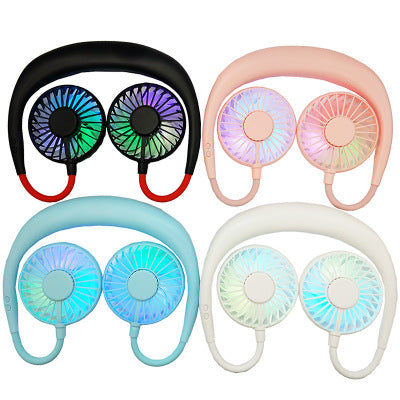 Beat The Heat Double Cool Cordless Breezy Mini Collar Fan - Picture 2 of 10