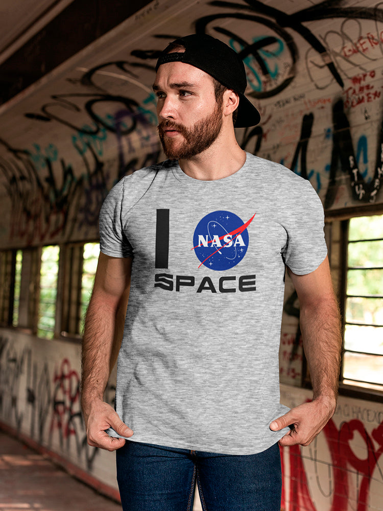 I Love Space NASA Logo Graphic Men's T-shirt - Imagen 2 de 9