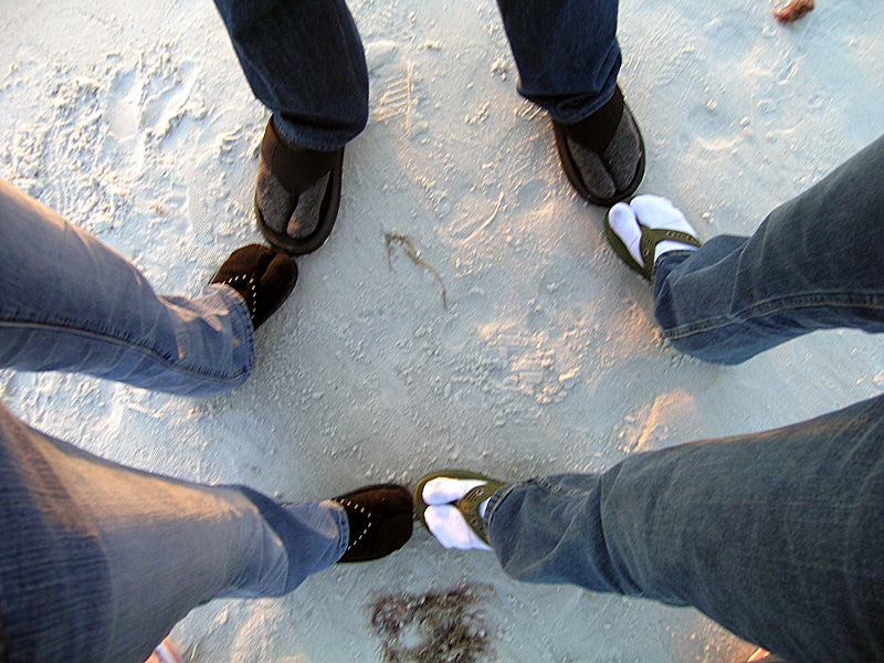 Dickere V-Zehen sportlich oder lässig schwarze Flip-Flop Tabi Socken Baumwollmischung Komfort - Bild 3 von 6