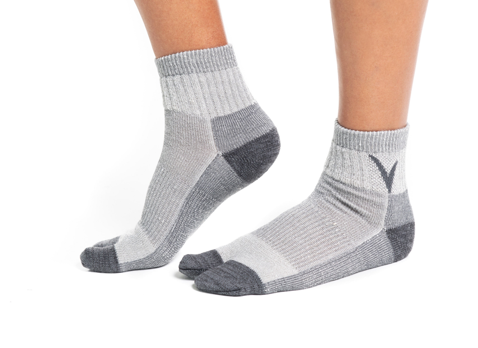 Black Wool Casual V-Toe Flip-Flop Tabi Big Toe Socks - Picture 9 of 9