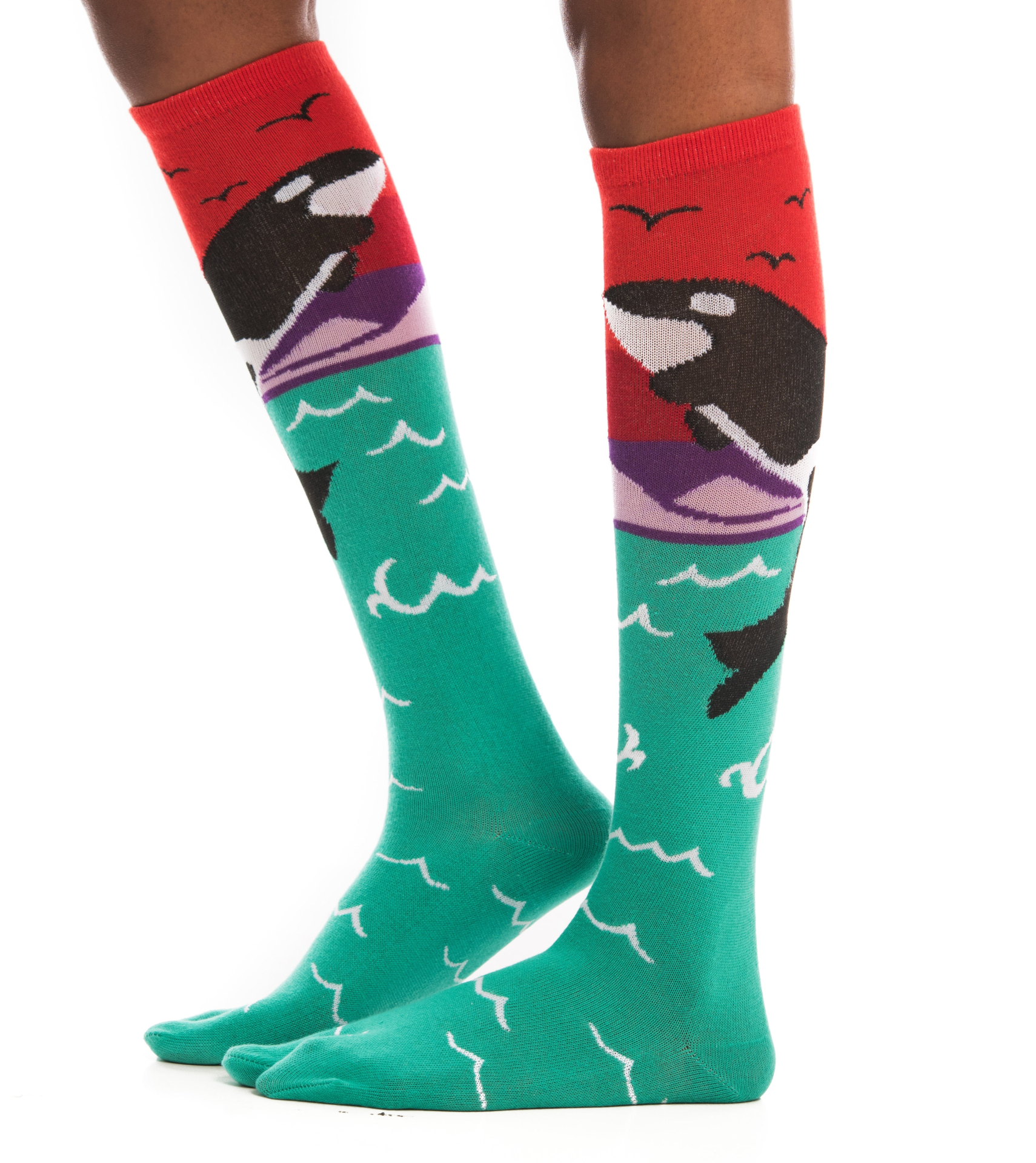 1 Paar - V-Zehen Flip-Flop Tabi Socken - Fun Orca Style - Bild 4 von 7