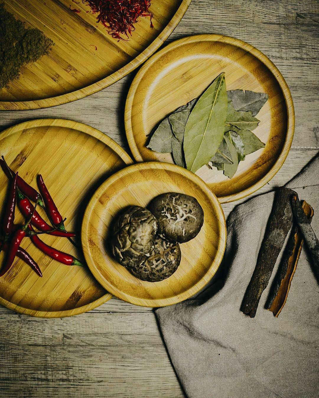 Bamboo Round Plate 4" inch | For Appetizers - Imagen 5 de 12