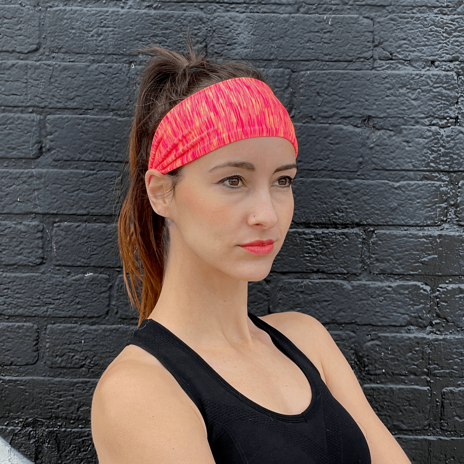 Extrabreites schweißableitendes Sport- und Fitness-Stirnband