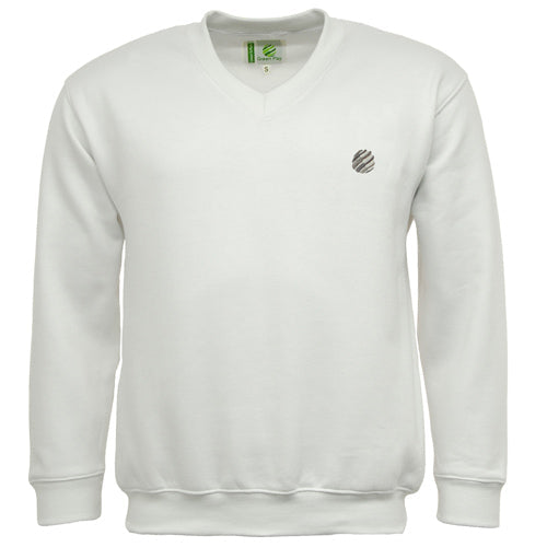 White Bowls Sweatshirt V Neck Logo Green Play Lawn Bowling Uniform ...