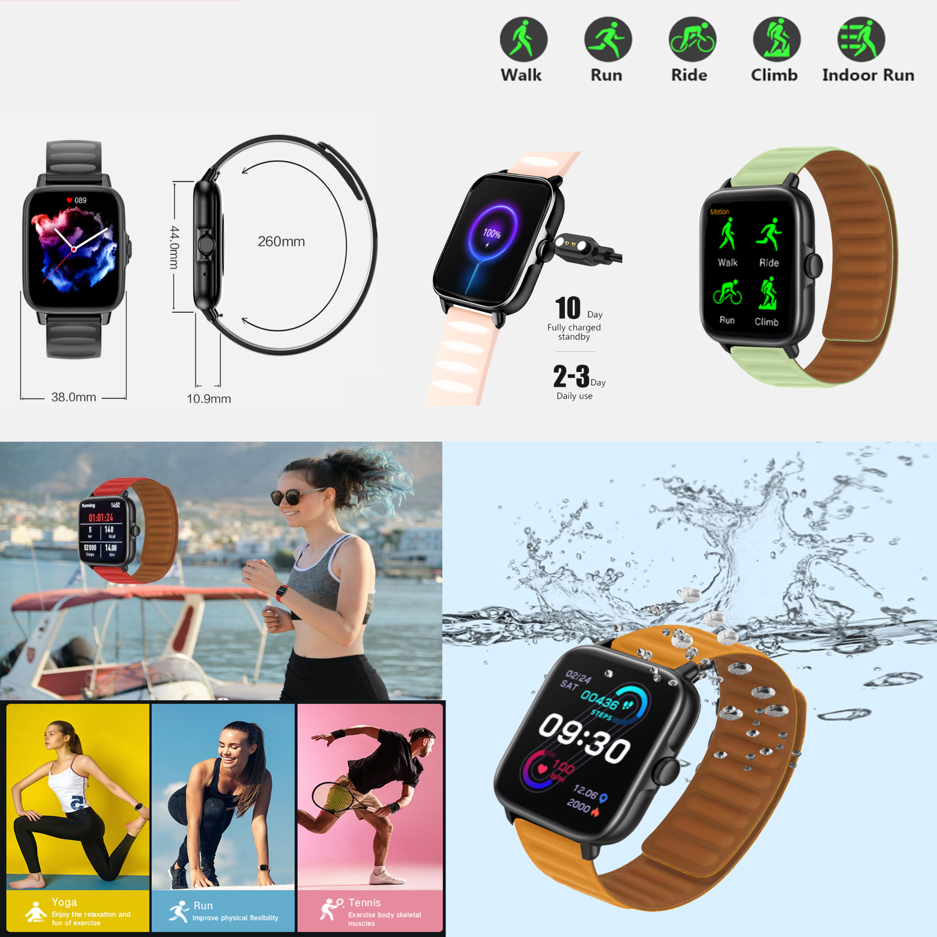 SmartPRO Reloj Inteligente con Cinturón Magnético y Rastreador de Actividad - Imagen 14 de 53