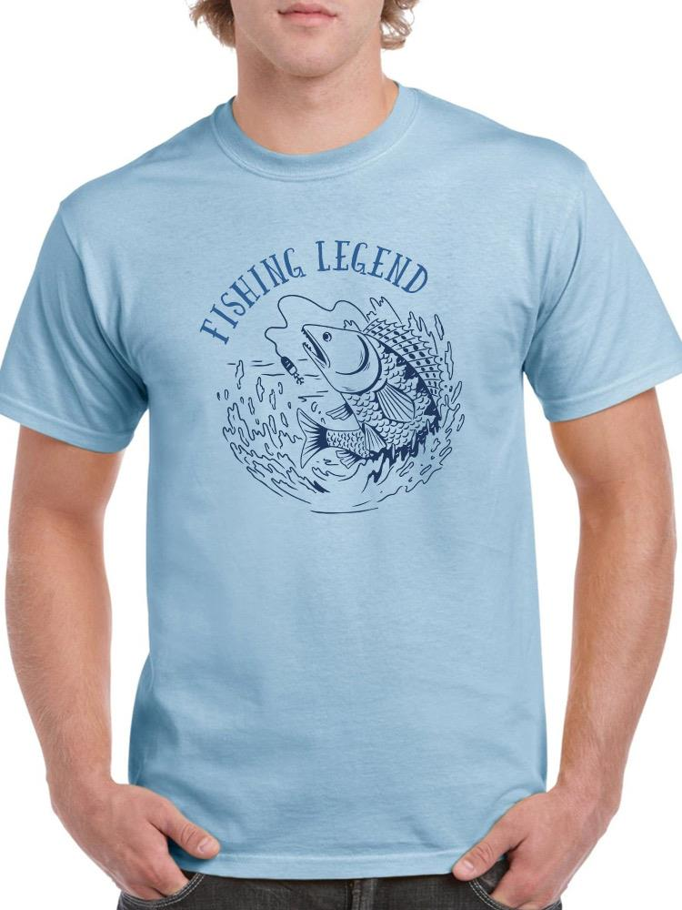 Fishing Legend Salmon Art T-shirt -SmartPrintsInk Designs - Foto 2 di 11