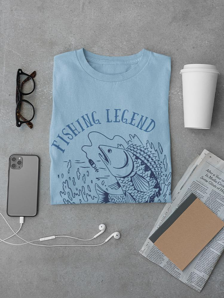 Fishing Legend Salmon Art T-shirt -SmartPrintsInk Designs - Foto 3 di 11