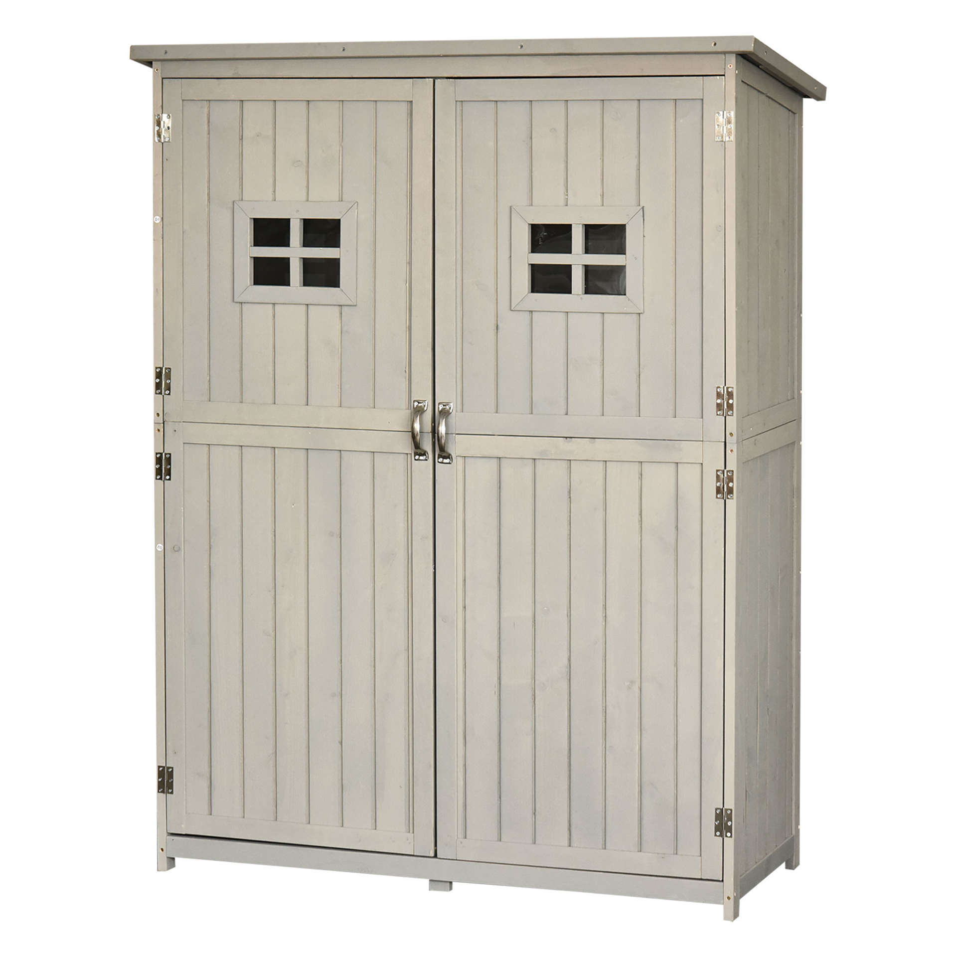 Outsunny Wooden Garden Shed Tool Storage Outsunny Wooden Garden Shed w/ Two Wind