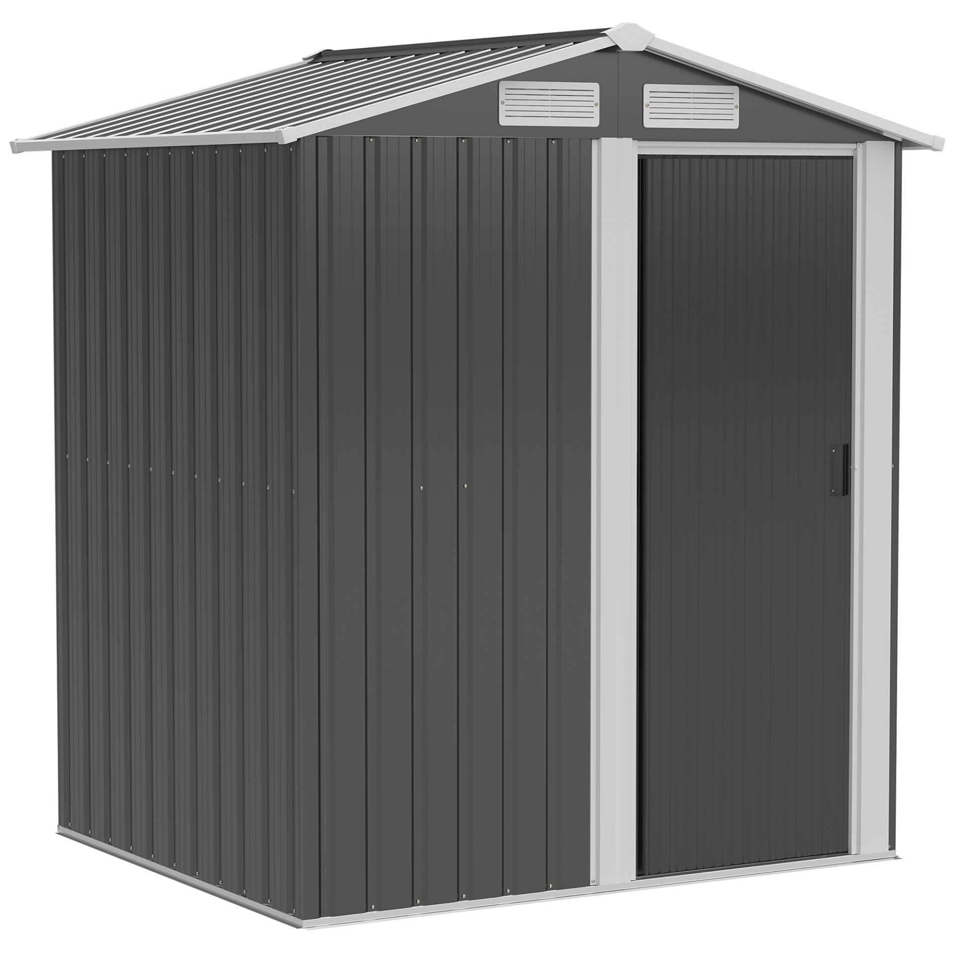 Outsunny 5ft x 4ft Garden Metal Storage Shed Tool Storage Shed with Sliding Doo