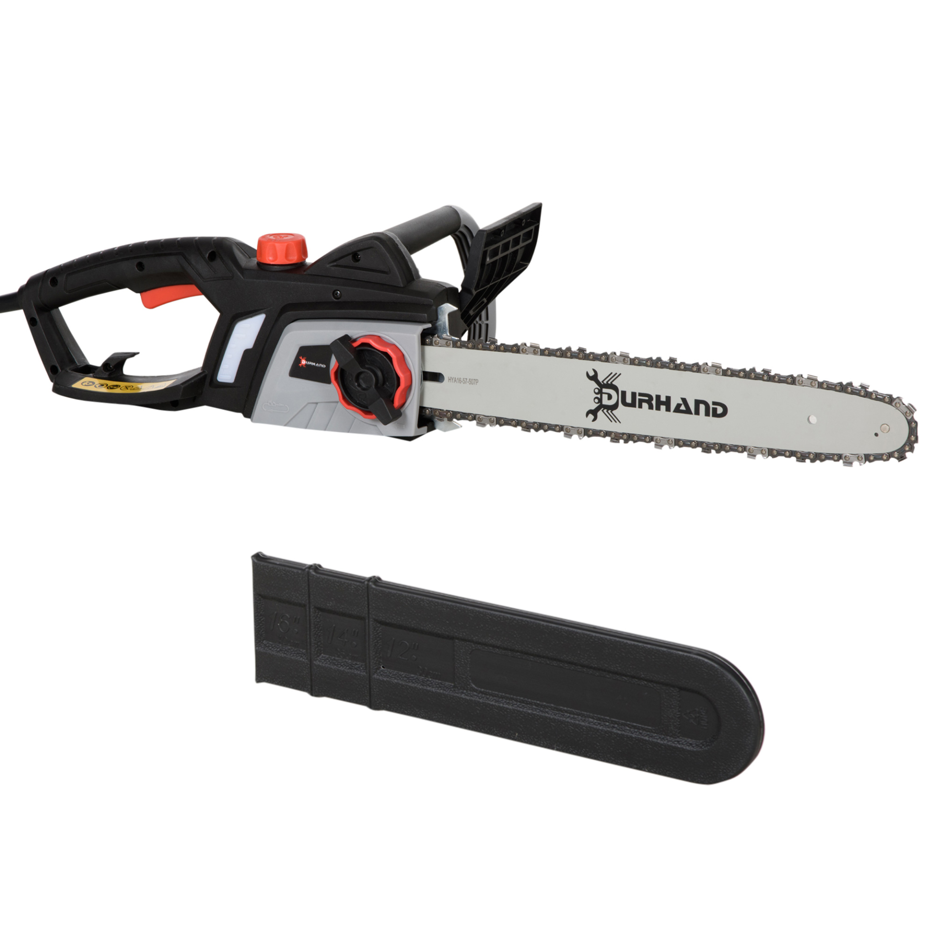 DURHAND 1600W Electric Chainsaw with Double Brake Tool-Free Chain Tensioning an