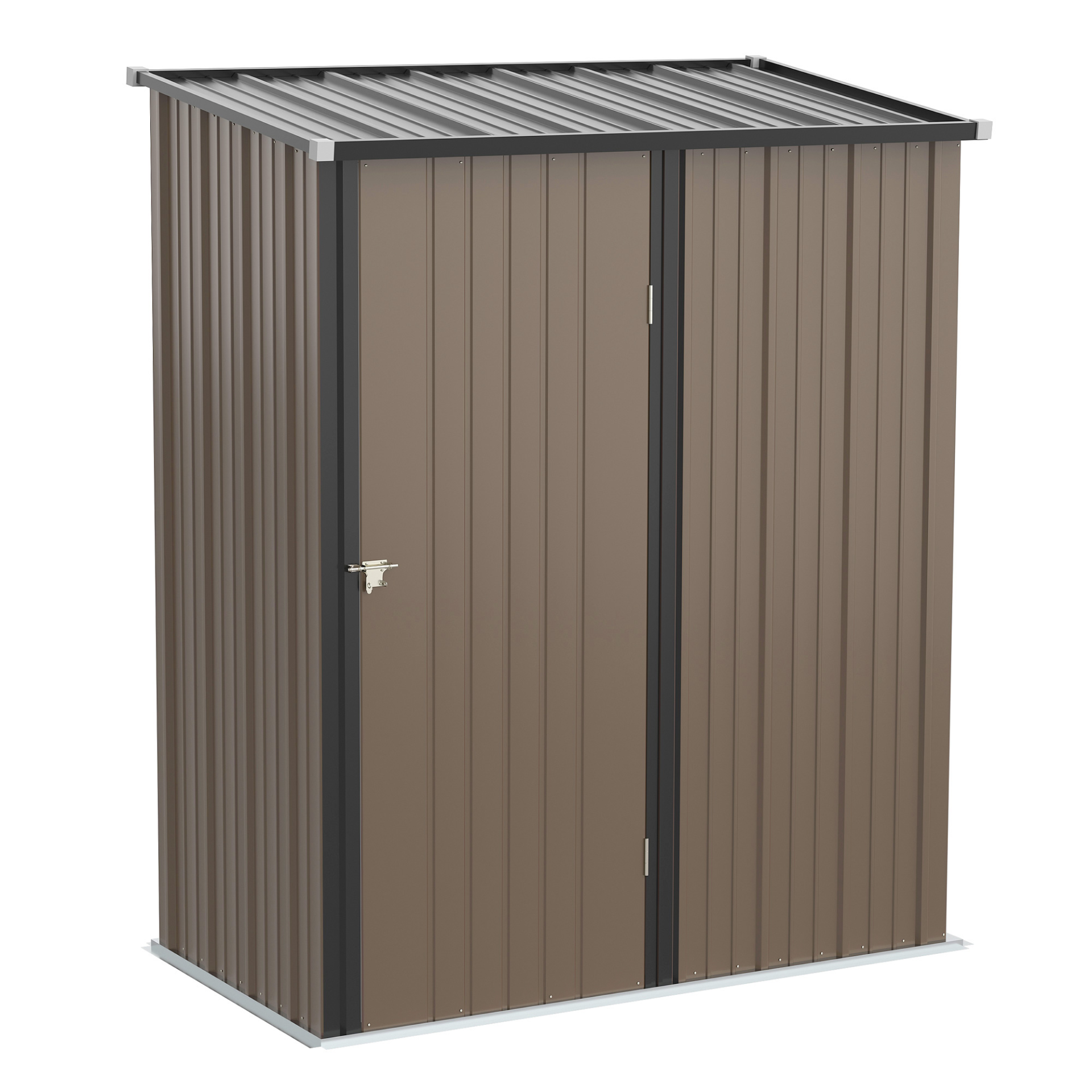 Outdoor Storage Shed Garden Metal Storage Shed with Single Lockable Door Tool