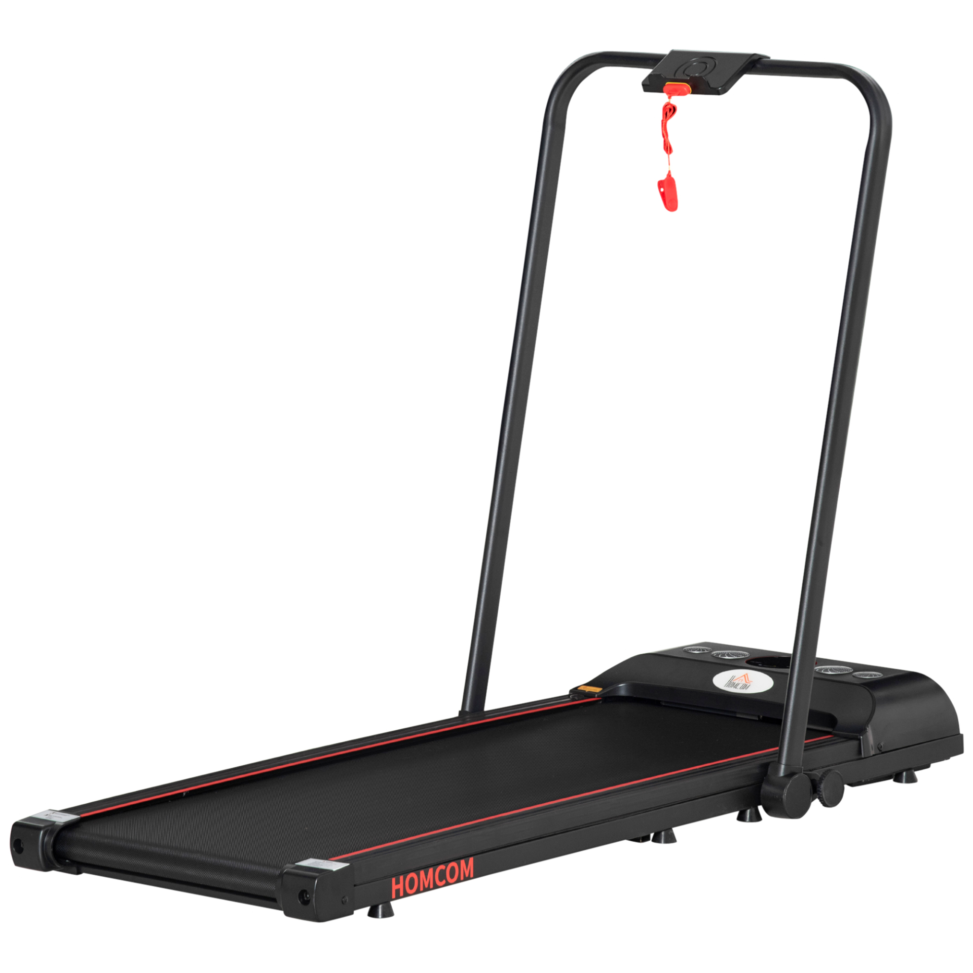 HOMCOM Foldable Walking Treadmill Aerobic Exercise Machine w/ LED Display for H