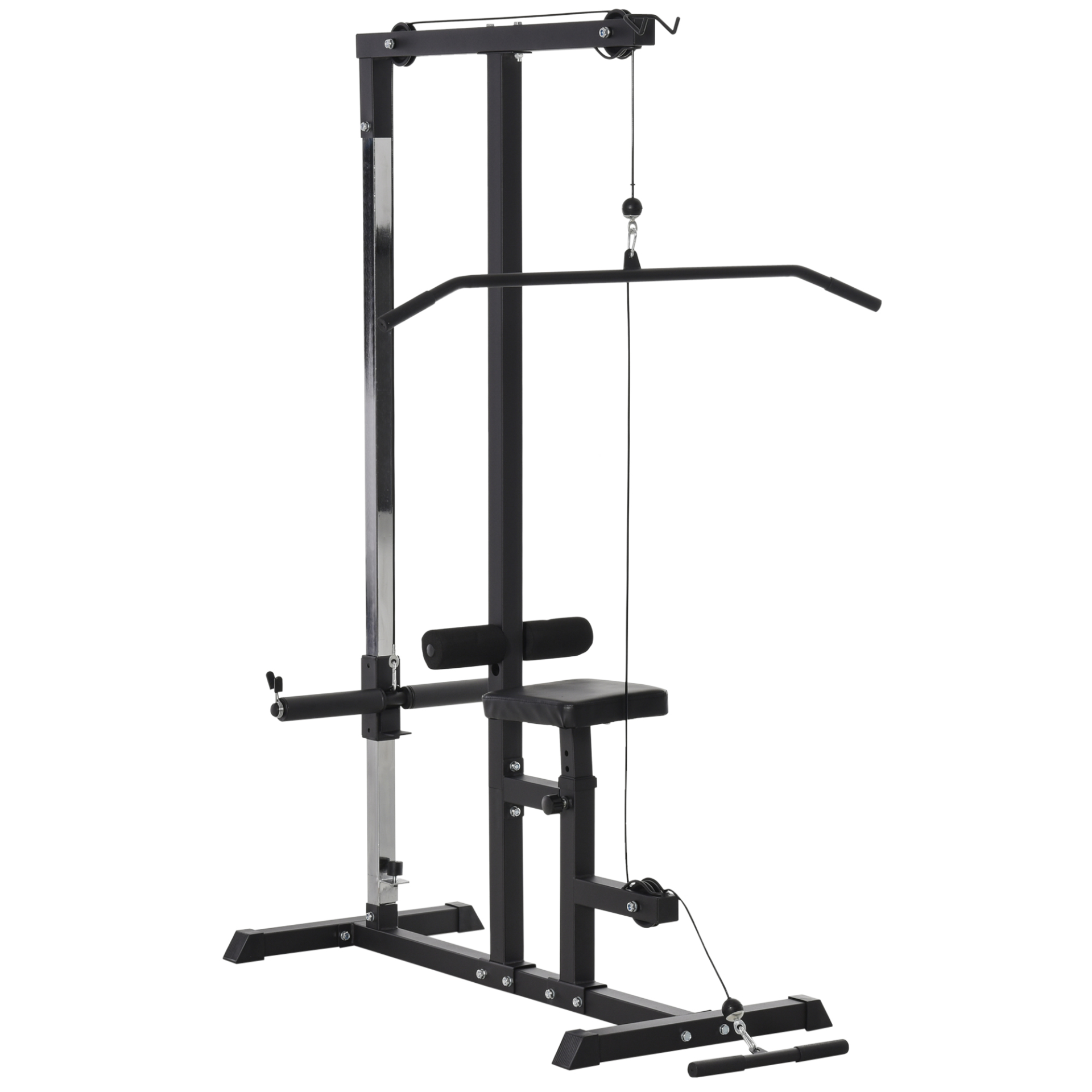 HOMCOM Power Tower Adjustable Pulldown Machine Dip Station Stand Weighted Ab Cr