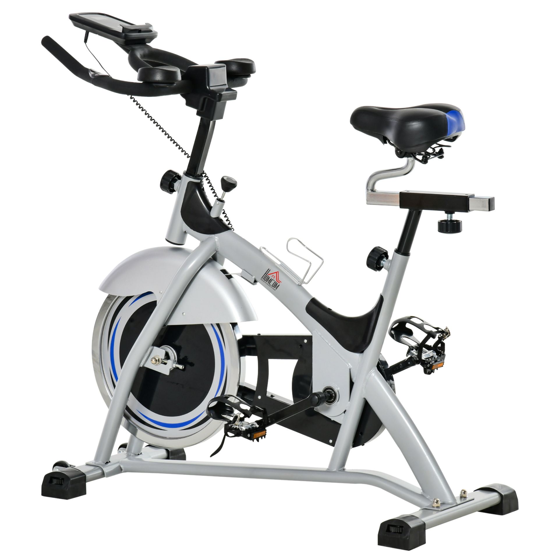 HOMCOM Indoor Cycling Exercise Bike Quiet Drive Fitness Stationary 15KG Flywhee