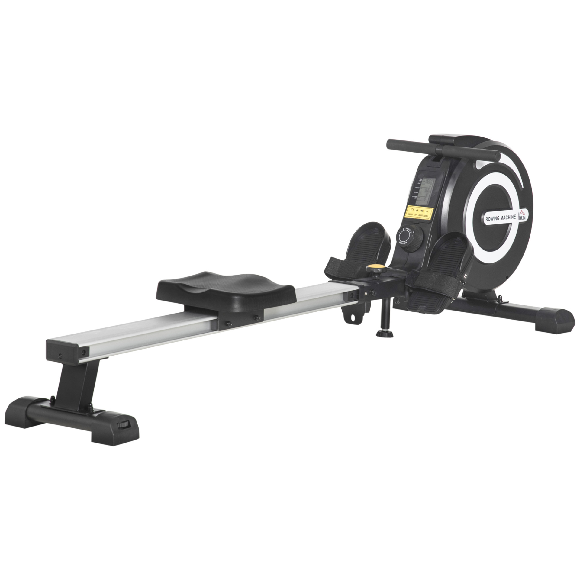 Indoor Body Health & Fitness Adjustable Magnetic Rowing Machine Rower with LCD D