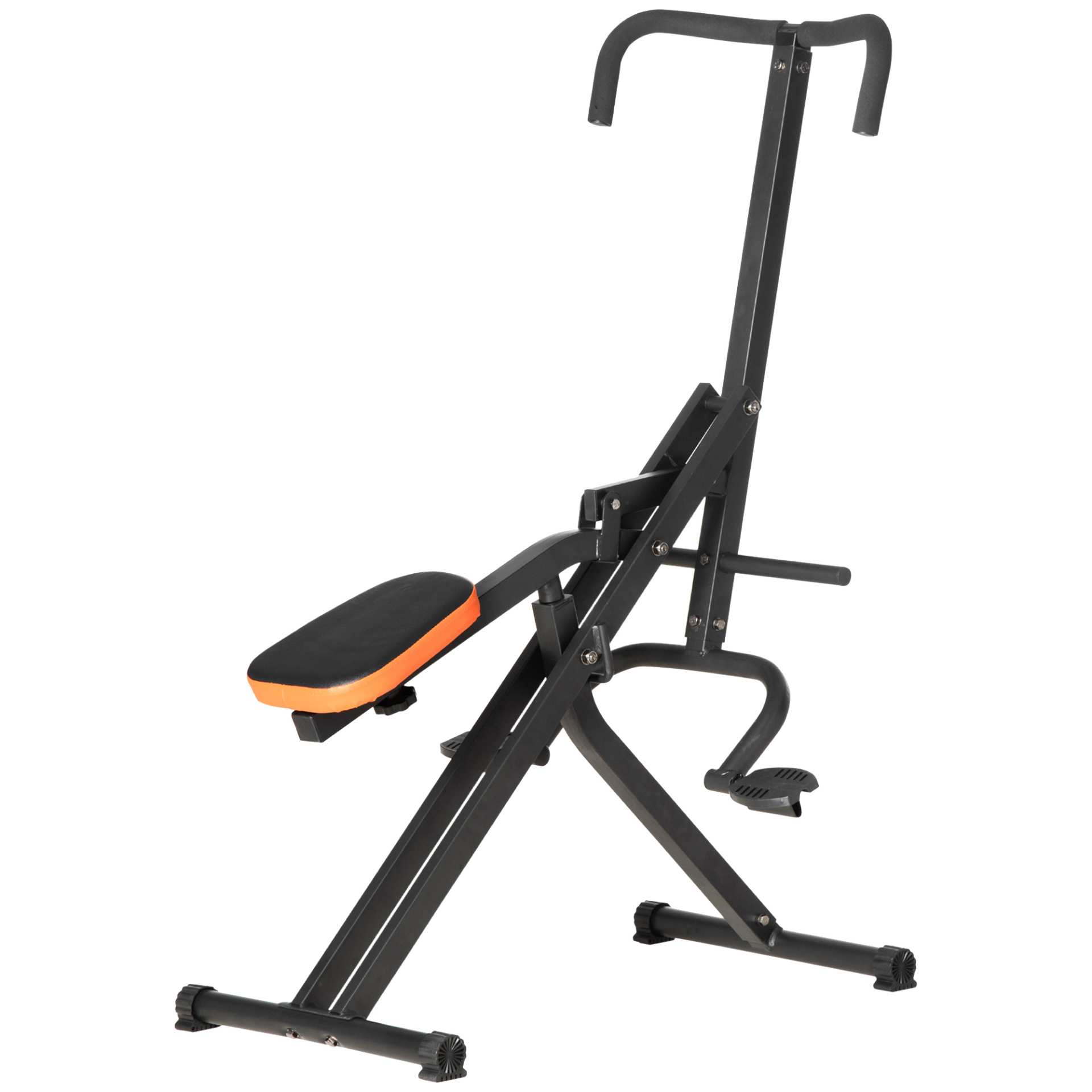HOMCOM Total Crunch Exercise Machine Squat Machine Abdominal Workout Trainer wit