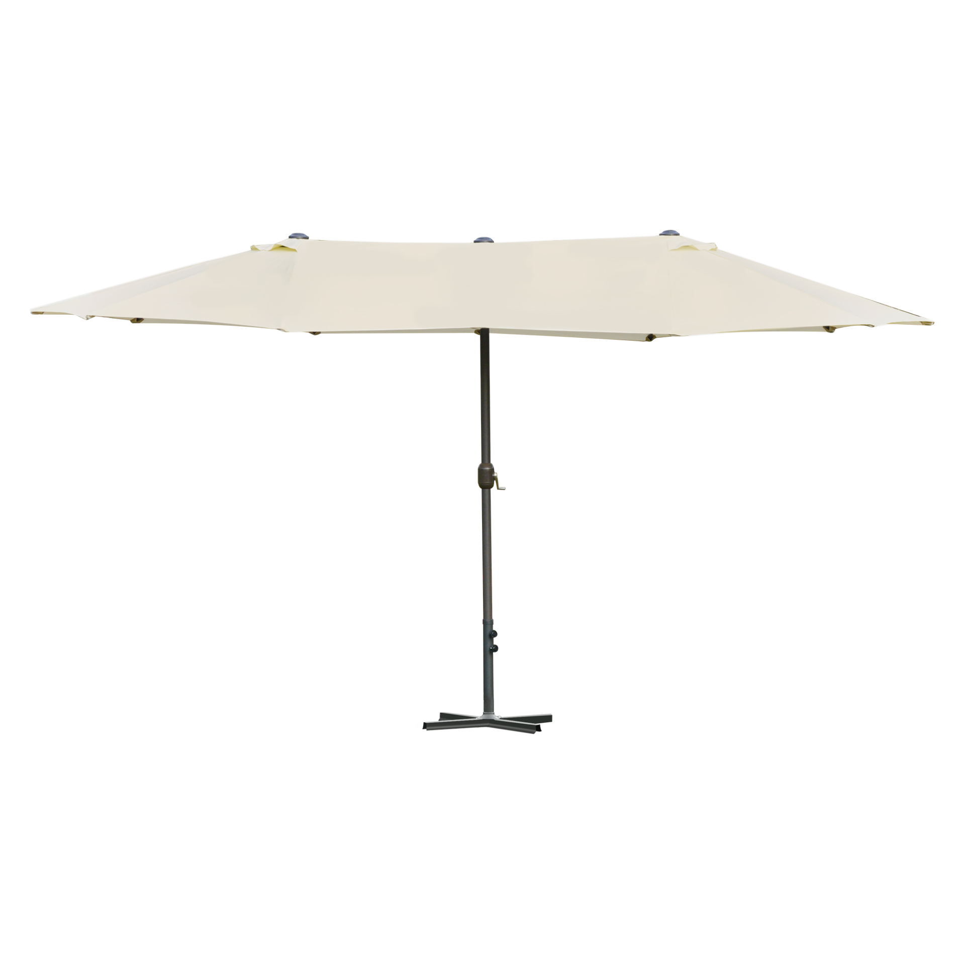 Outsunny 4.6m Garden Parasol Double-Sided Sun Umbrella Patio Market Shelter Cano