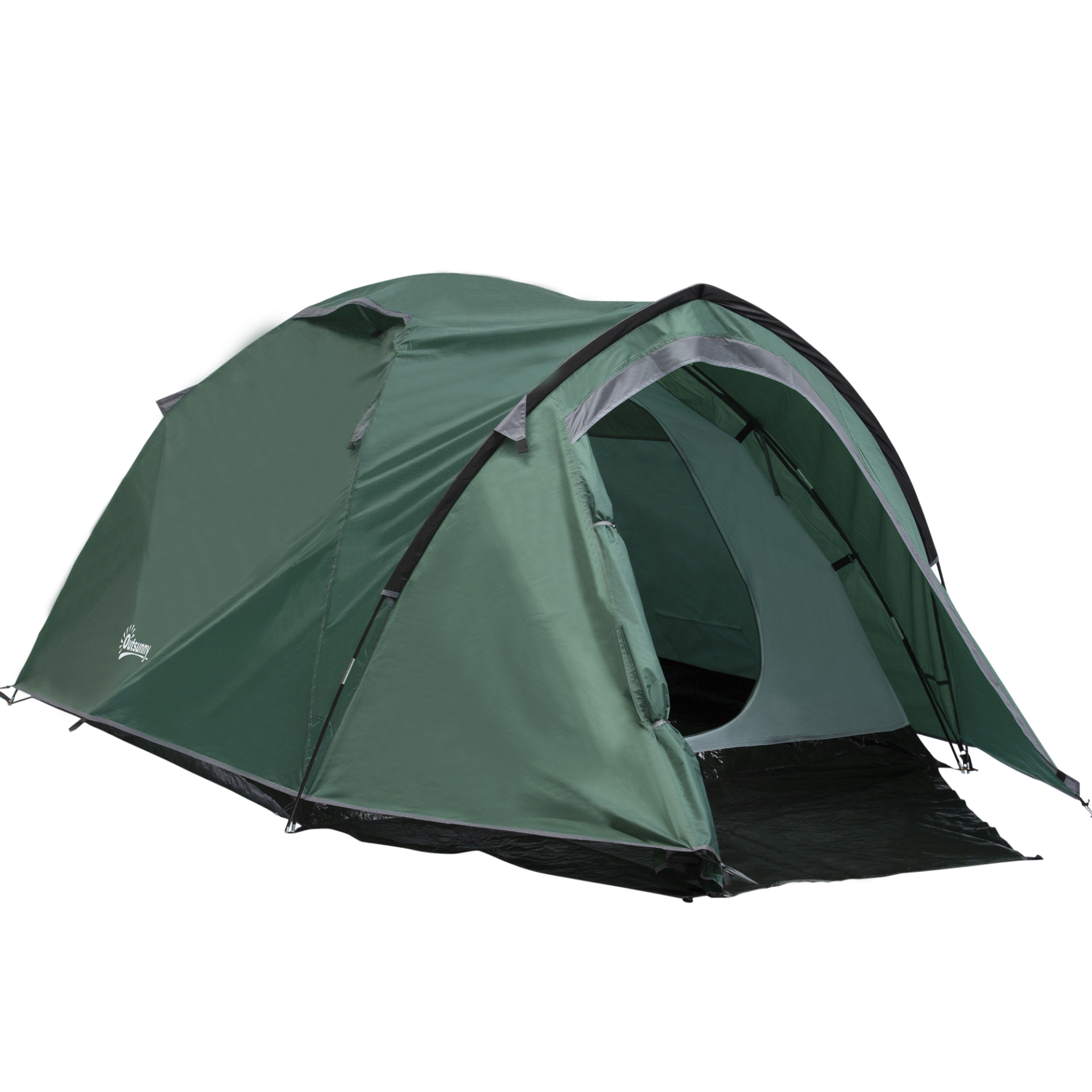 Outsunny Camping Tent w/ Dome Tent for 2-3 Person with Weatherproof Vestibule Ba