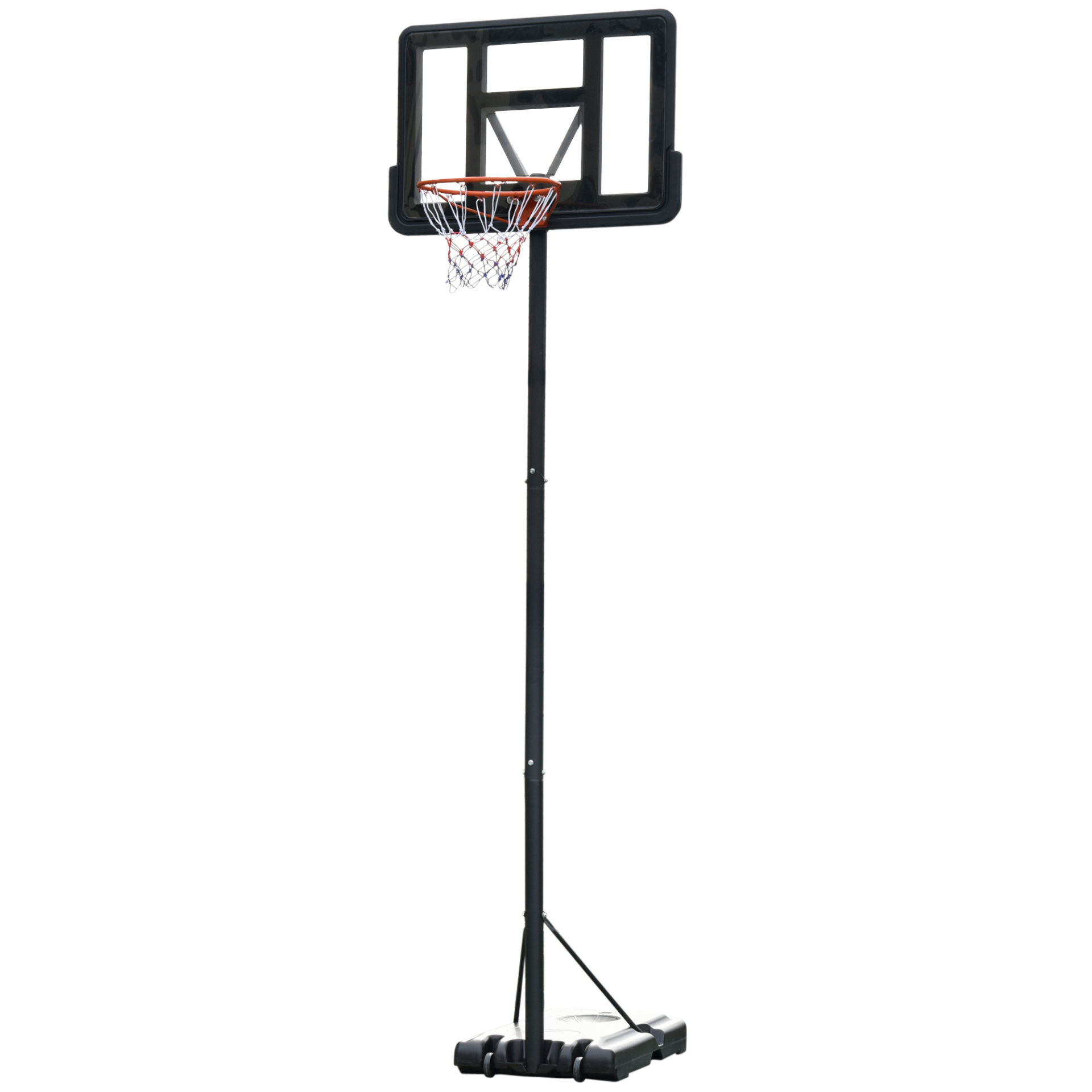 HOMCOM Portable Freestanding Basketball Hoop Stand Transparent Backboard 231-305