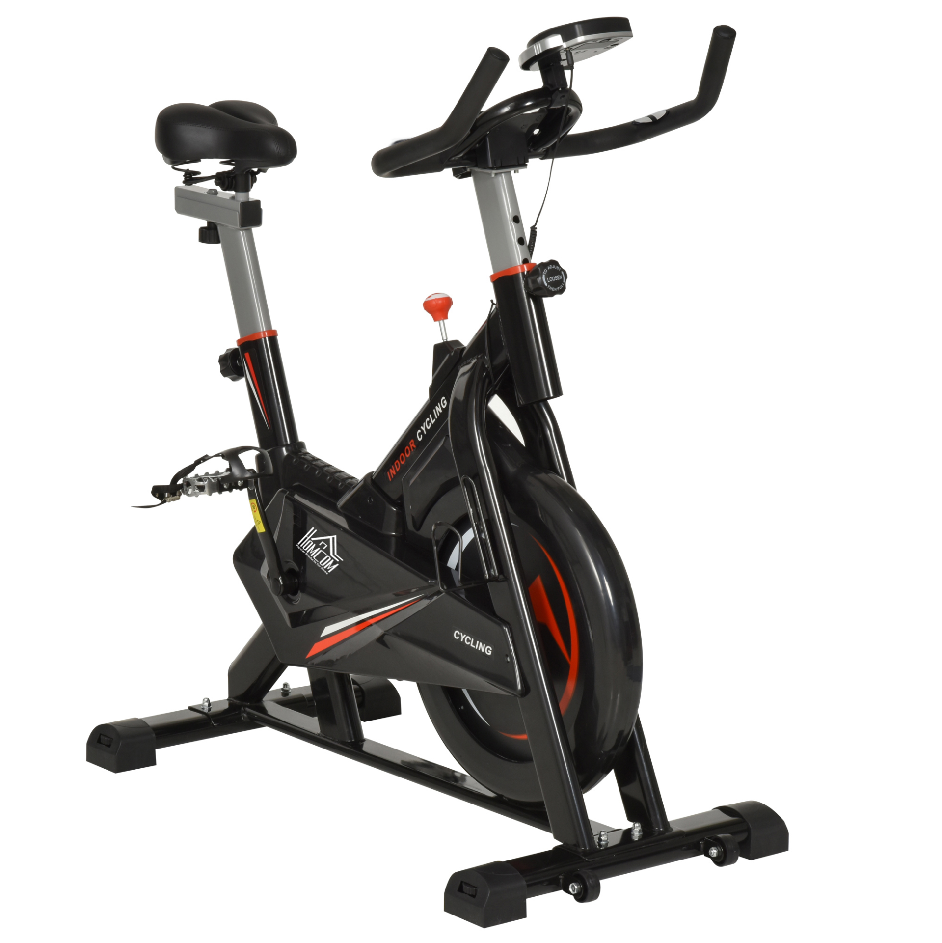 HOMCOM Stationary Exercise Bike 10kg Flywheel Indoor Gym Office Cycling Cardio W