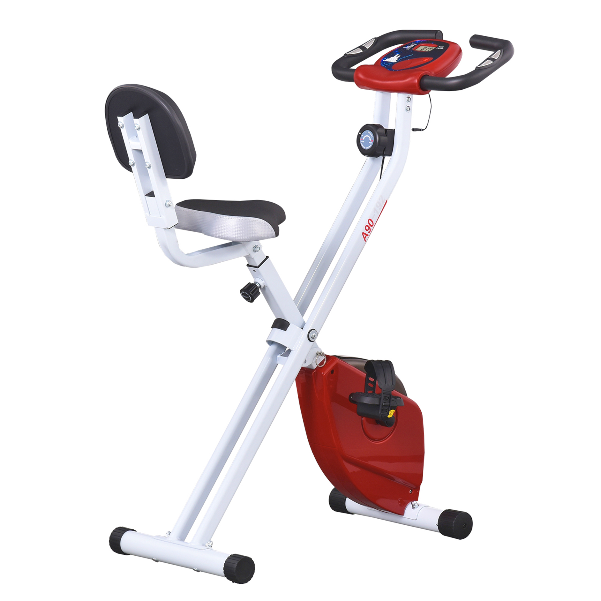 HOMCOM Exercise Bike Fitness Bicycle Indoor trainer Foldable 8-level Magnetic Re