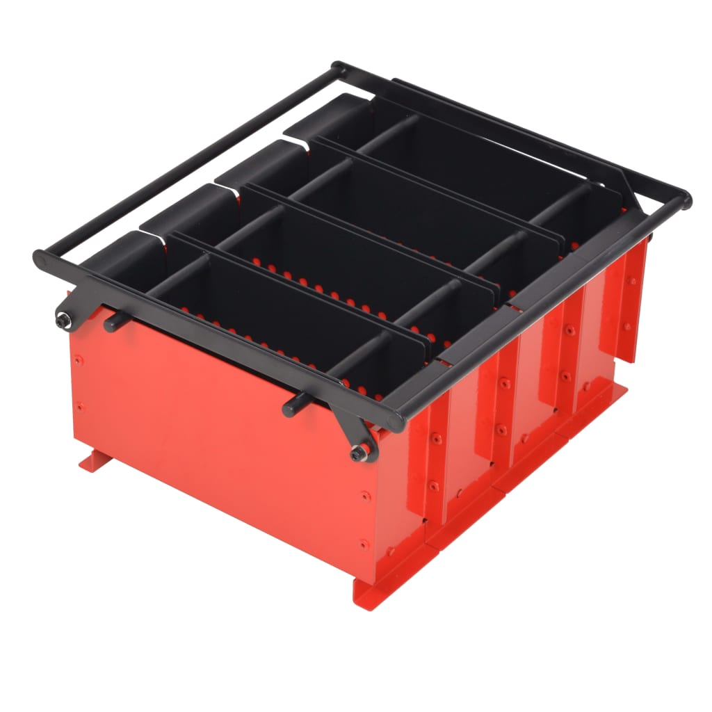 Paper Log Briquette Maker Steel 15"x12.2"x7.1" Black and Red - Picture 1 of 4
