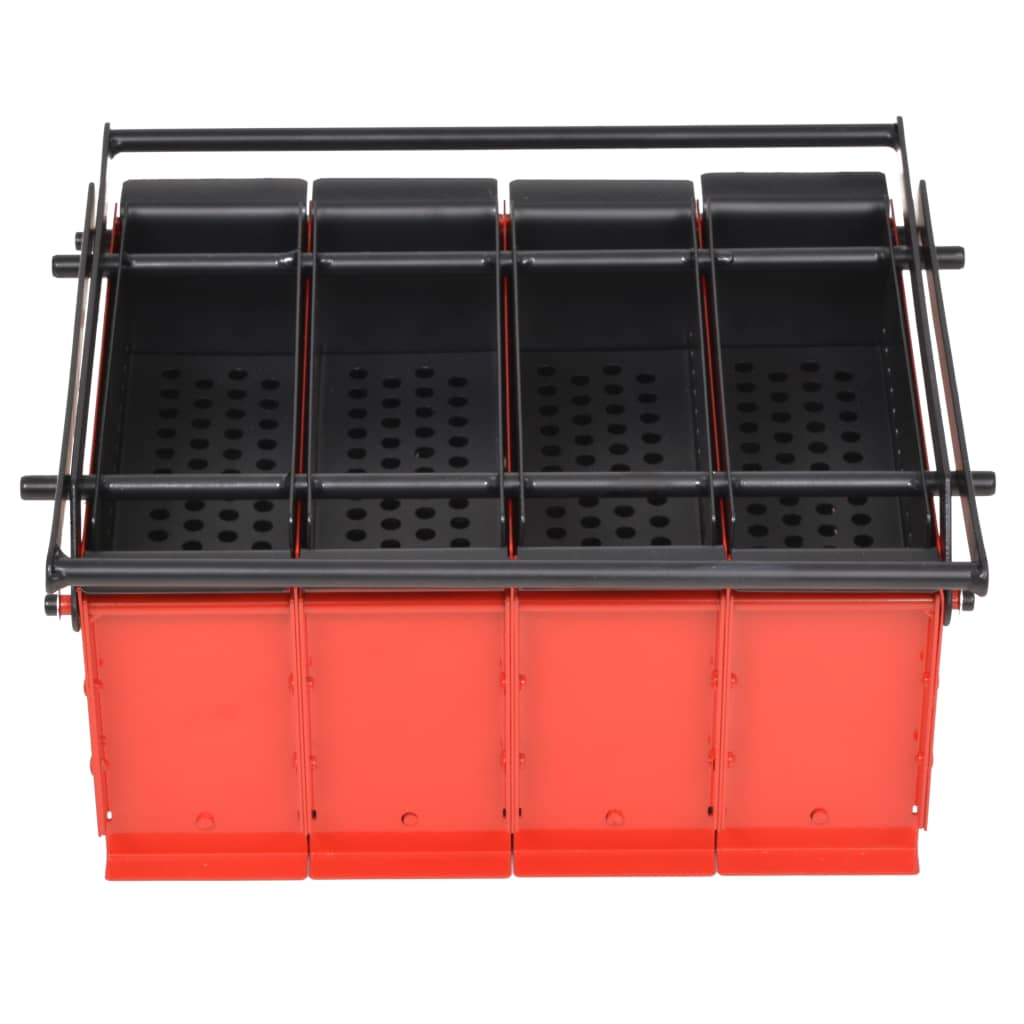 Paper Log Briquette Maker Steel 15"x12.2"x7.1" Black and Red - Picture 2 of 4