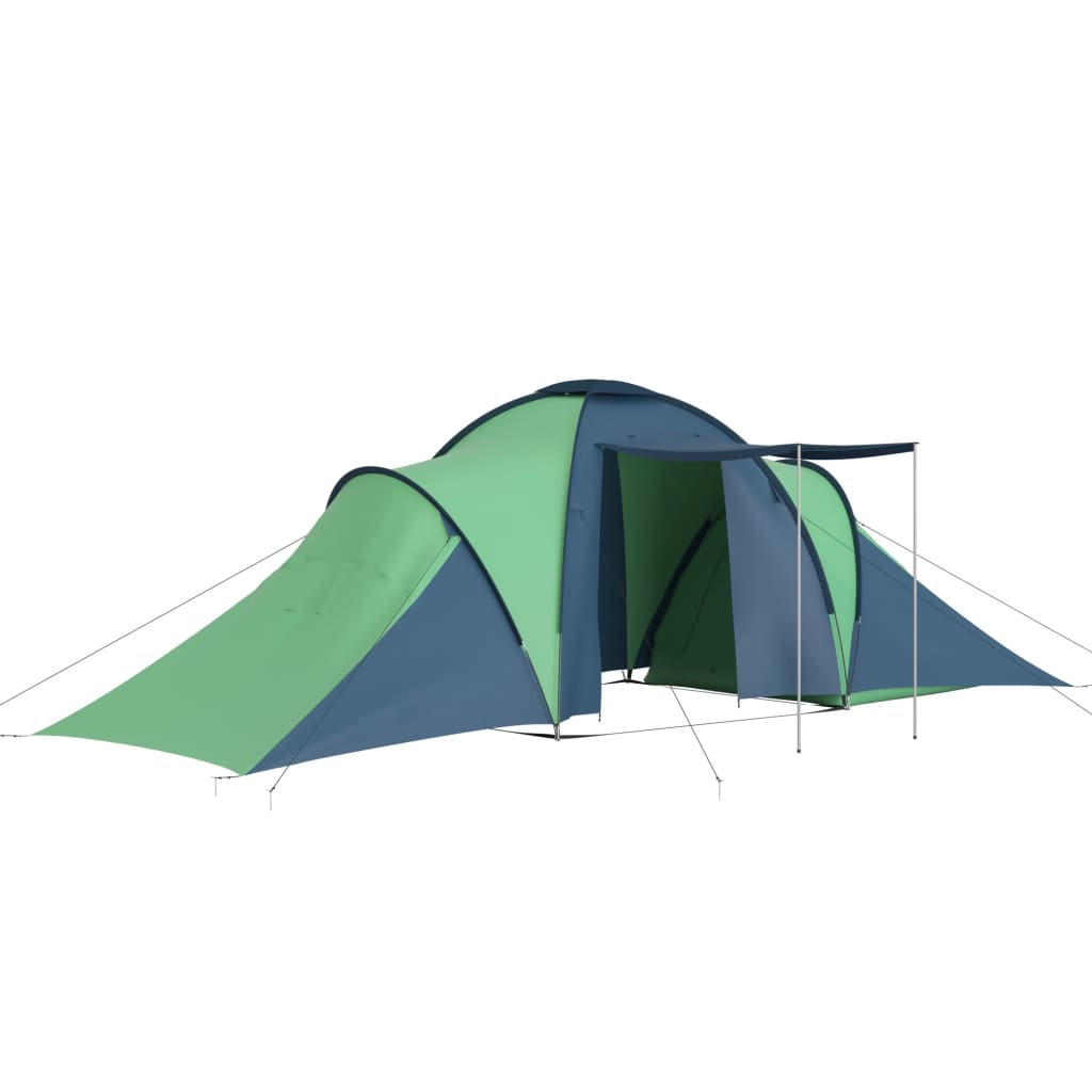 Camping Tent 6 Persons Blue and Green - Picture 2 of 11